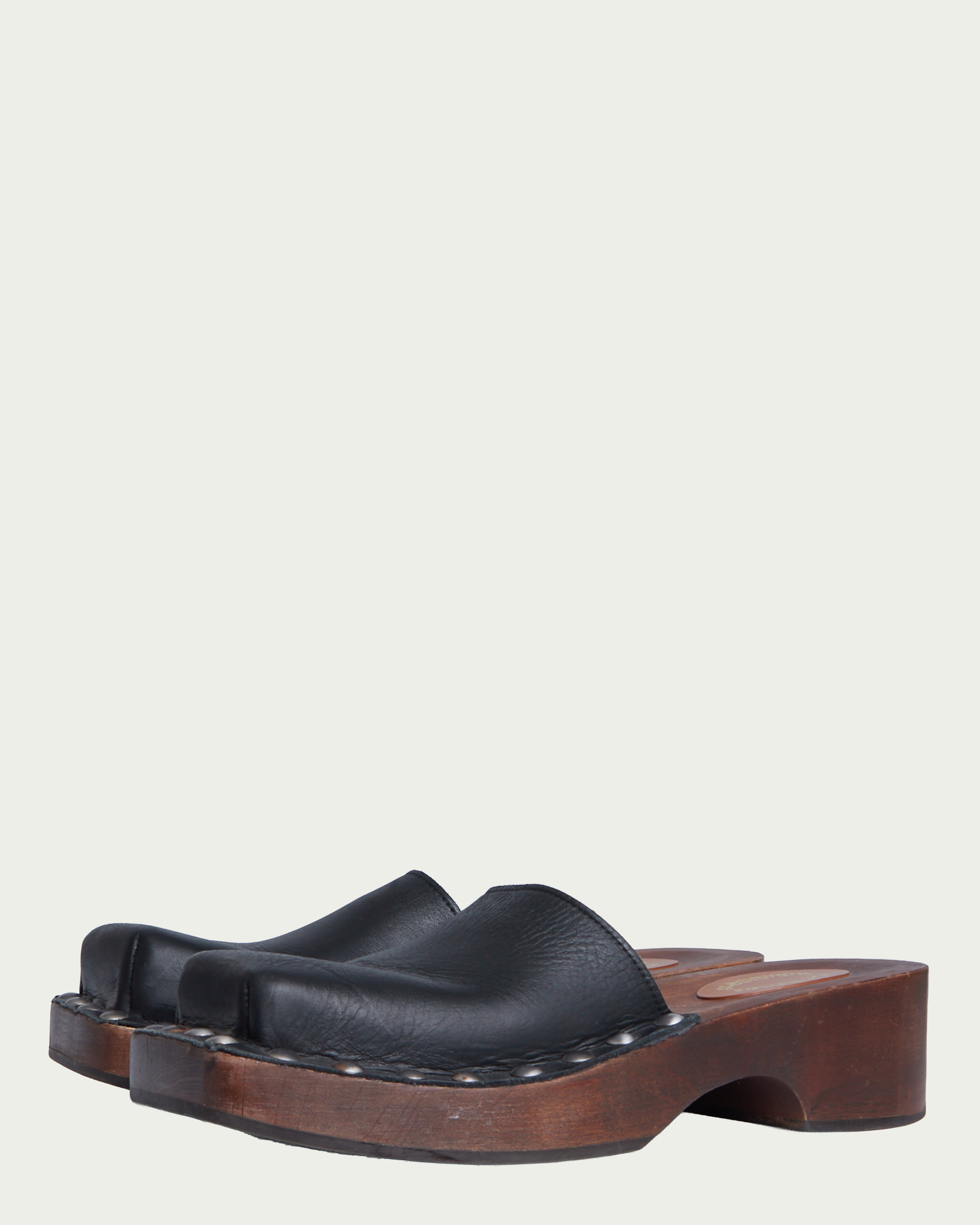Acne Studios Leather Platform Clogs