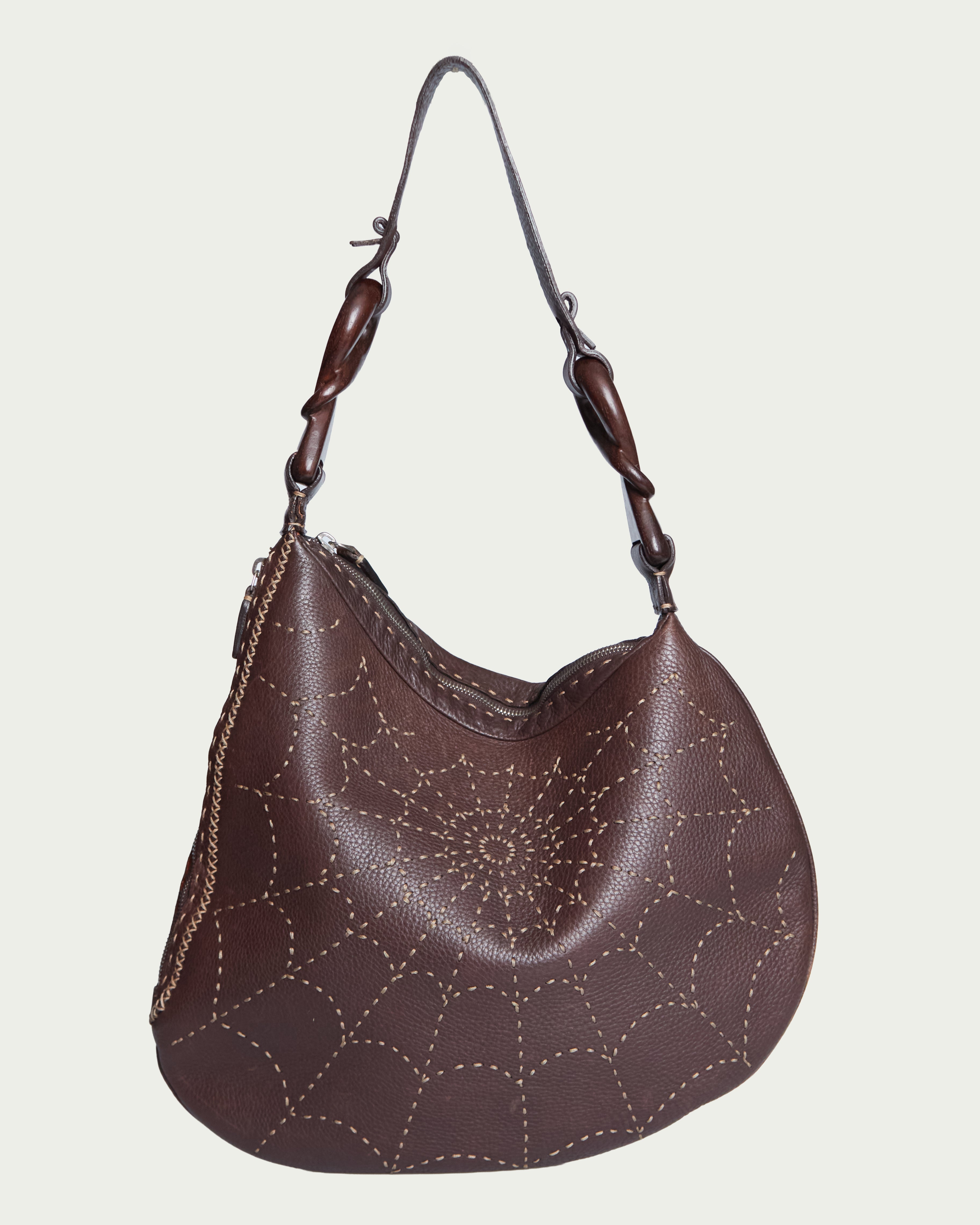 Fendi Selleria Wood Oyster Bag