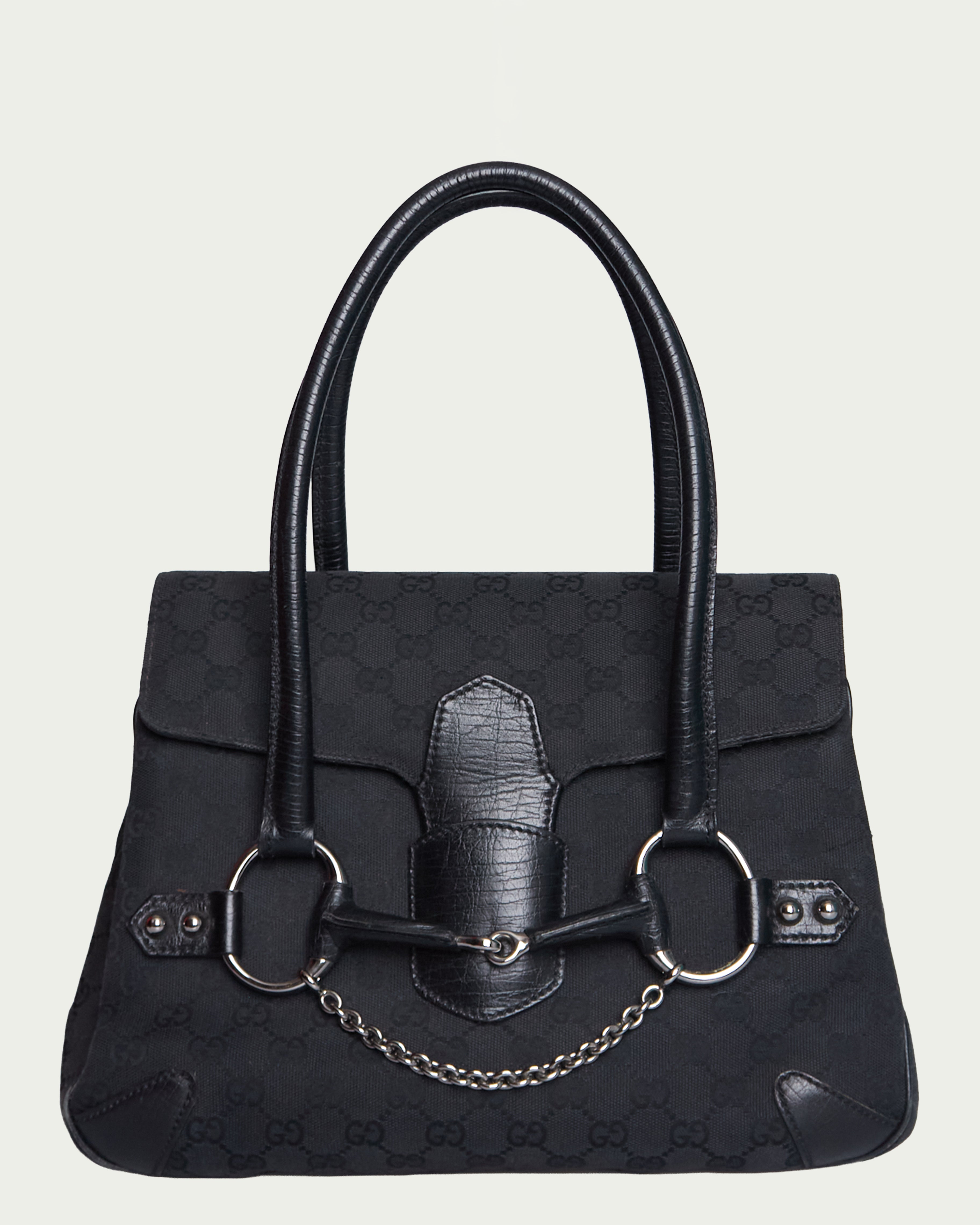 Gucci Horsebit Canvas Tote