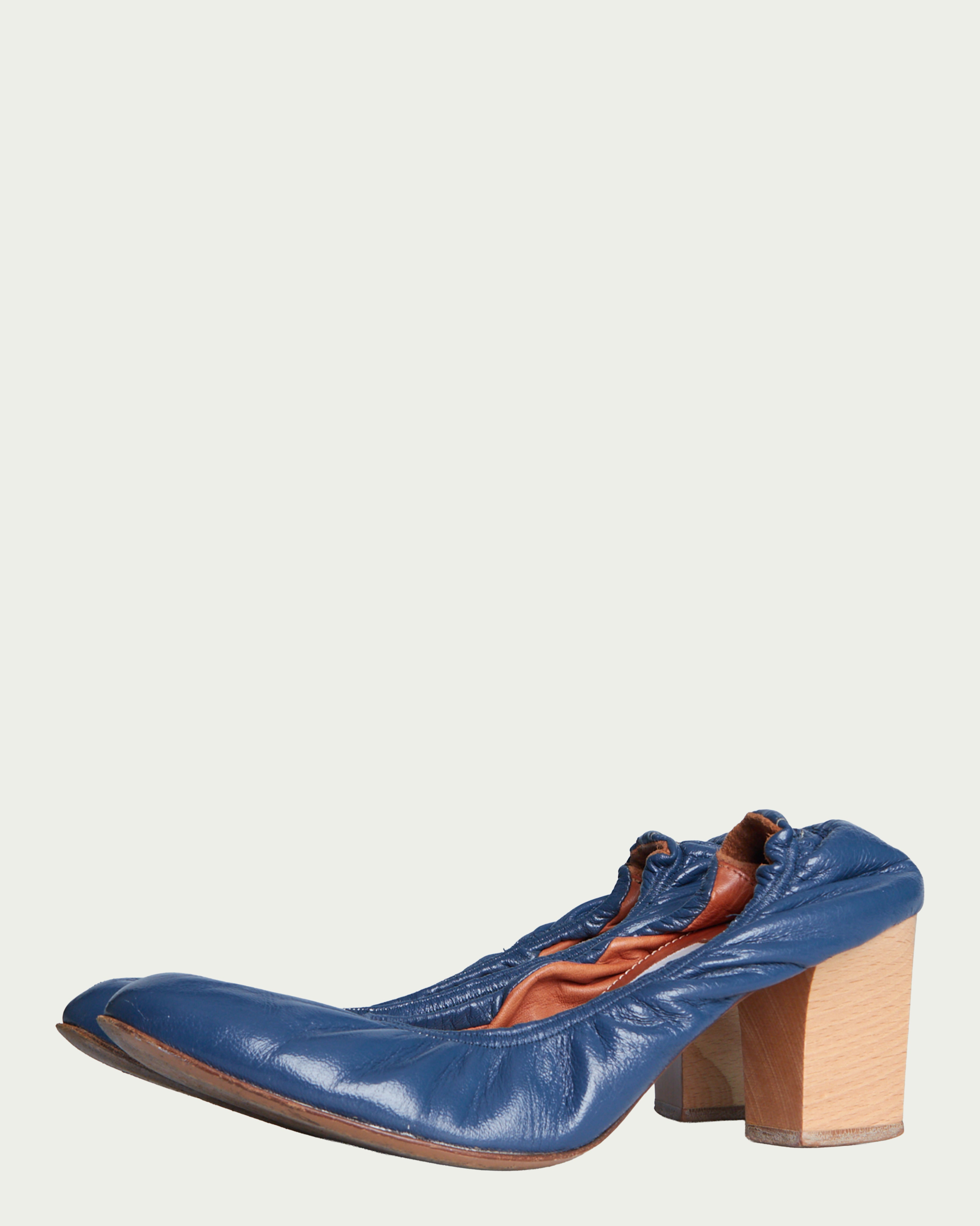Lanvin leather wooden pumps
