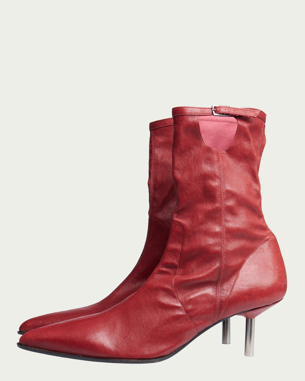 Plein Sud leather healed boots