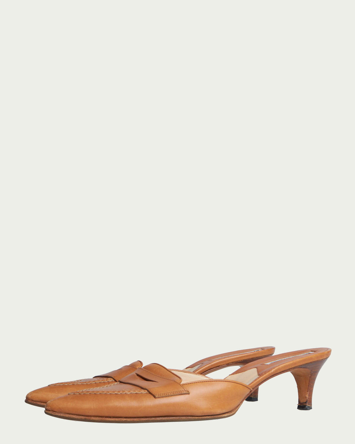 Manolo Blahnik leather mules