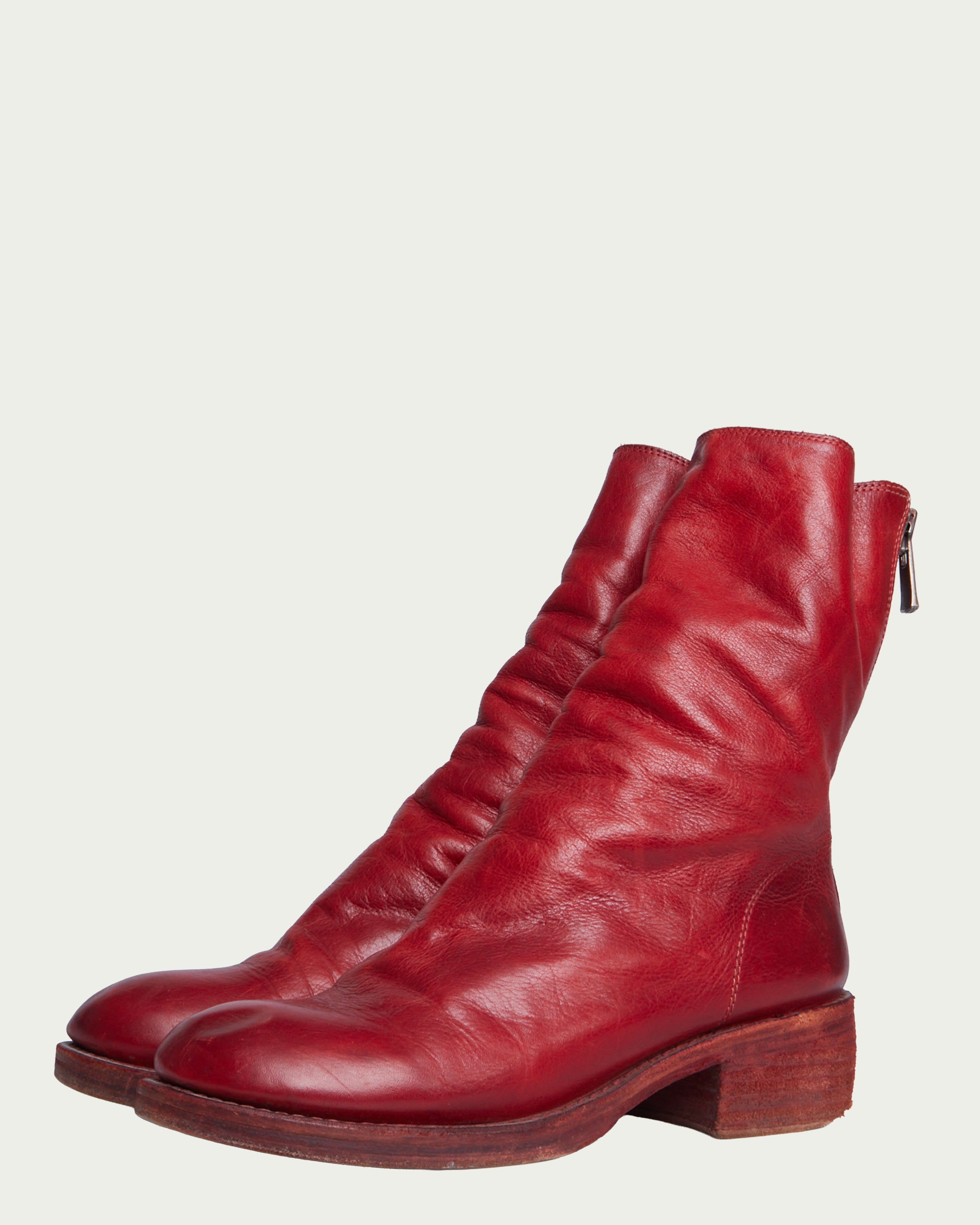 Guidi zip leather boots