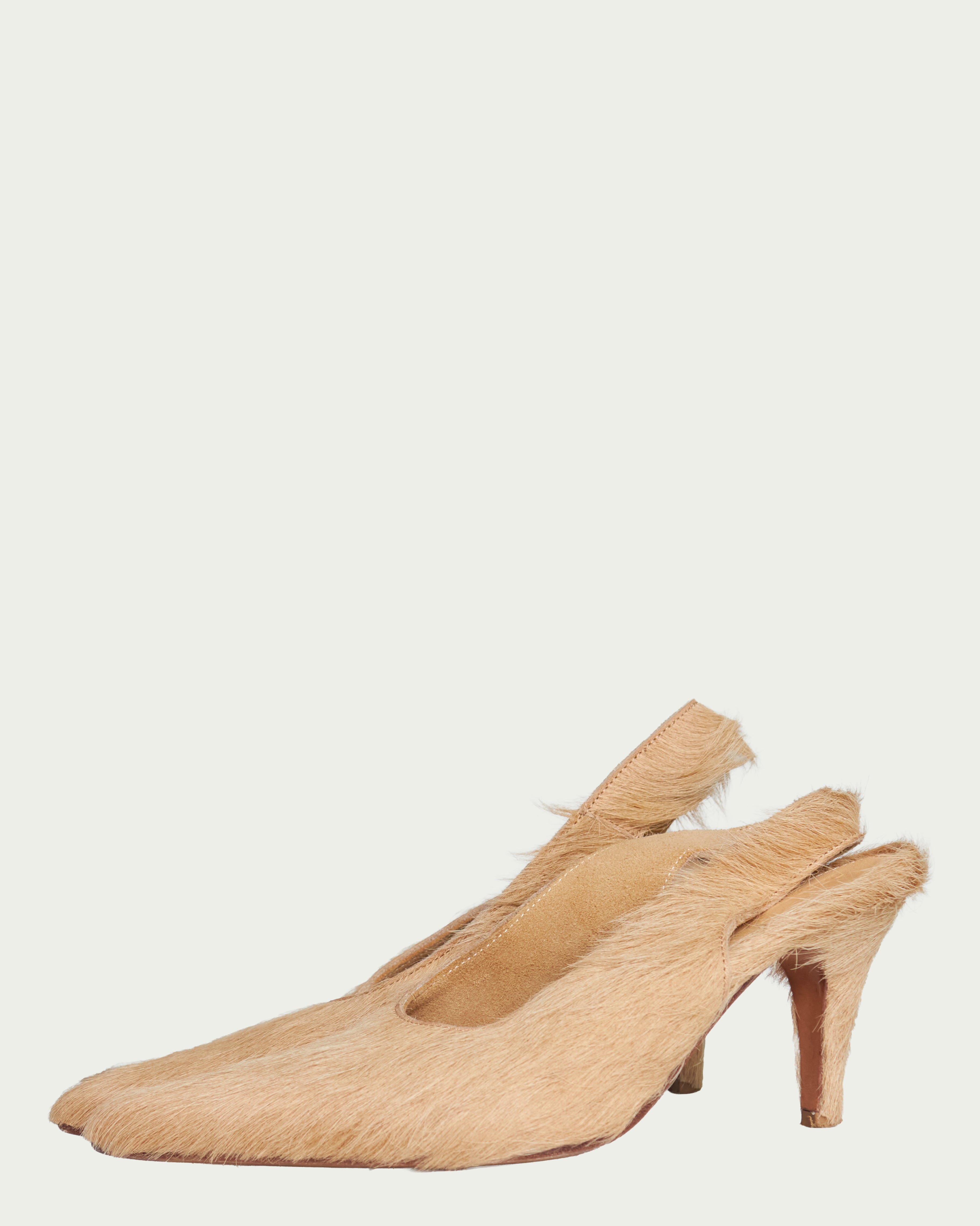 MM6 Maison Margiela calf-hair slingback pumps