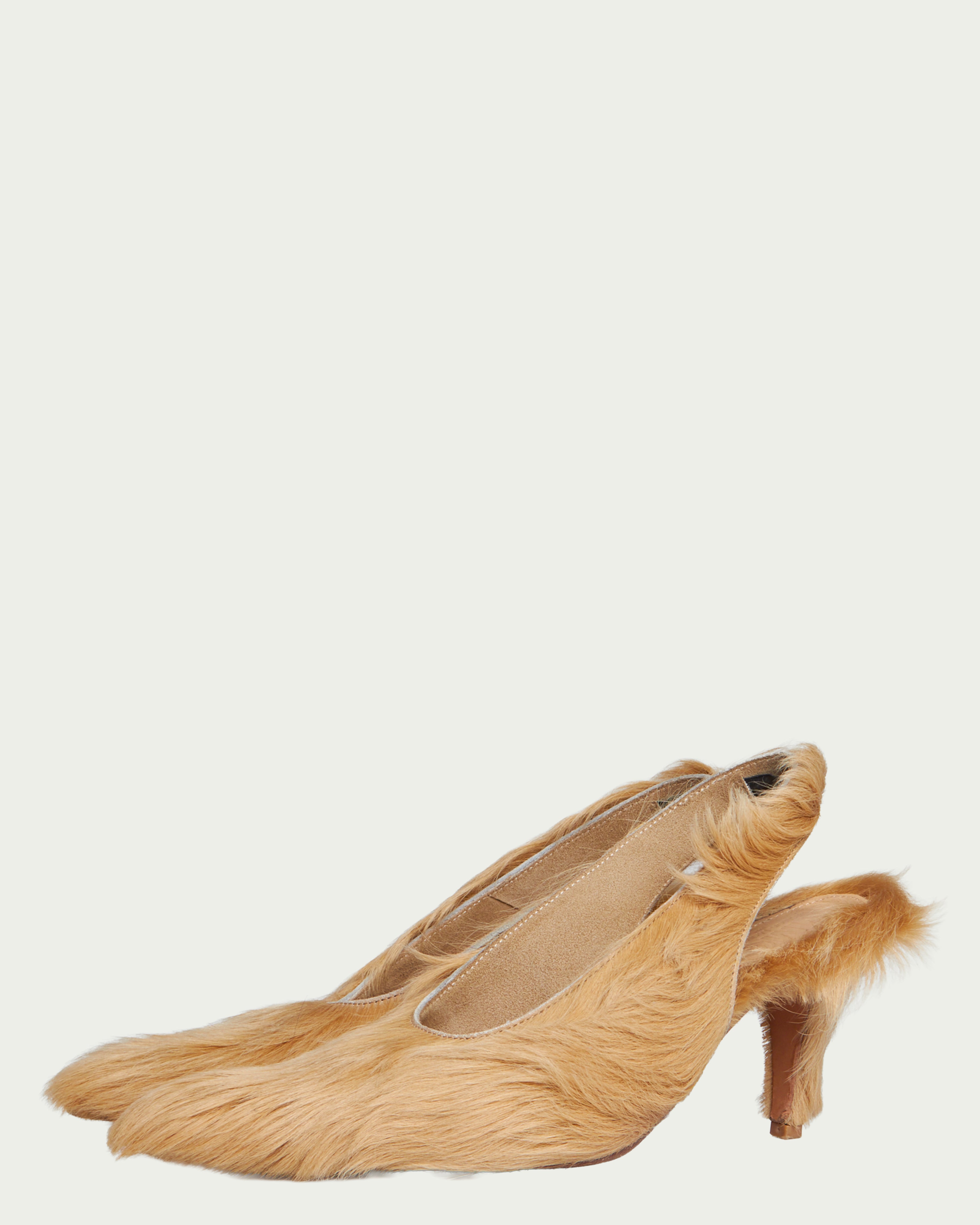 MM6 Maison Margiela Calf Hair Slingback Heels