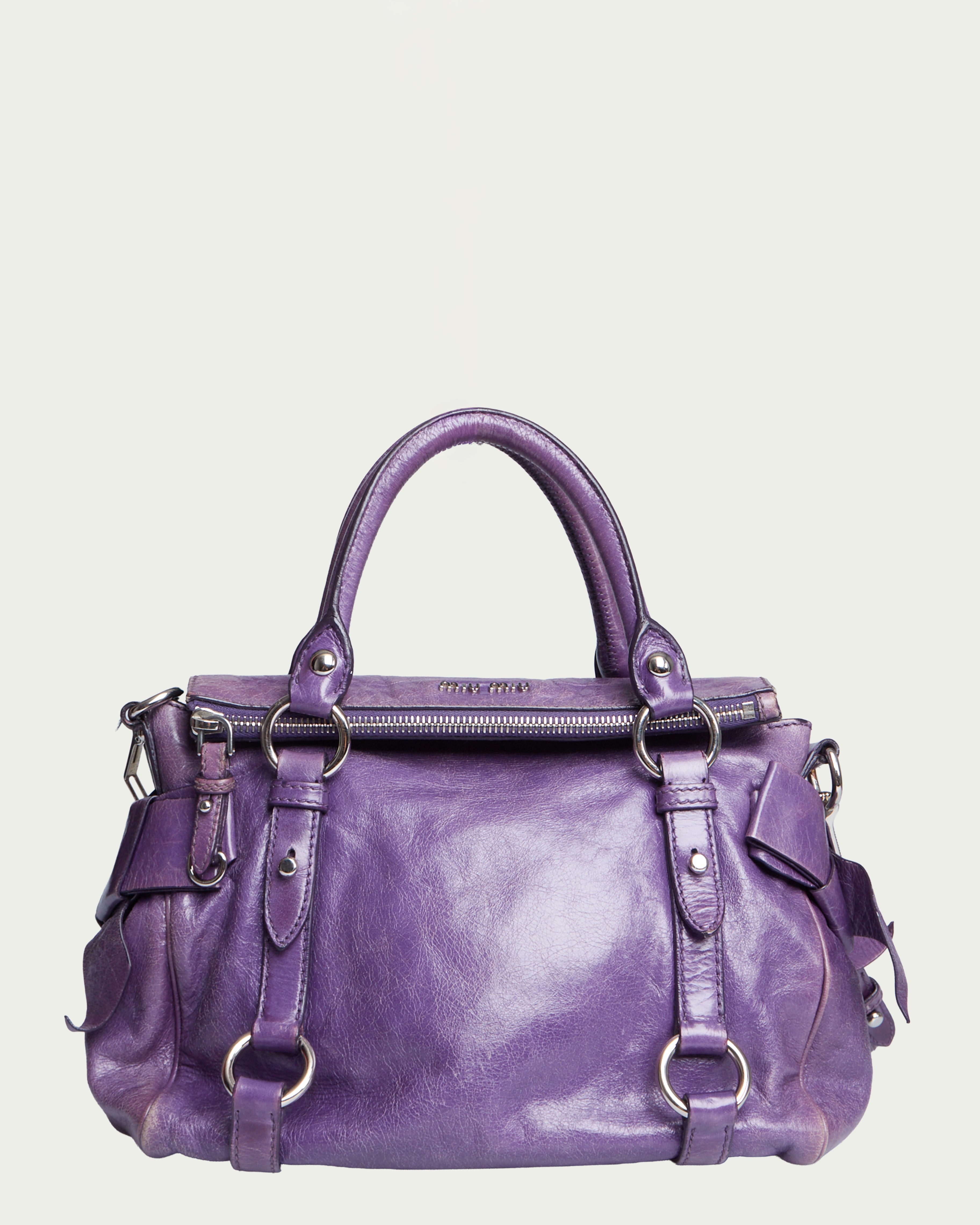 Miu Miu Vitello Lux Bow Mini