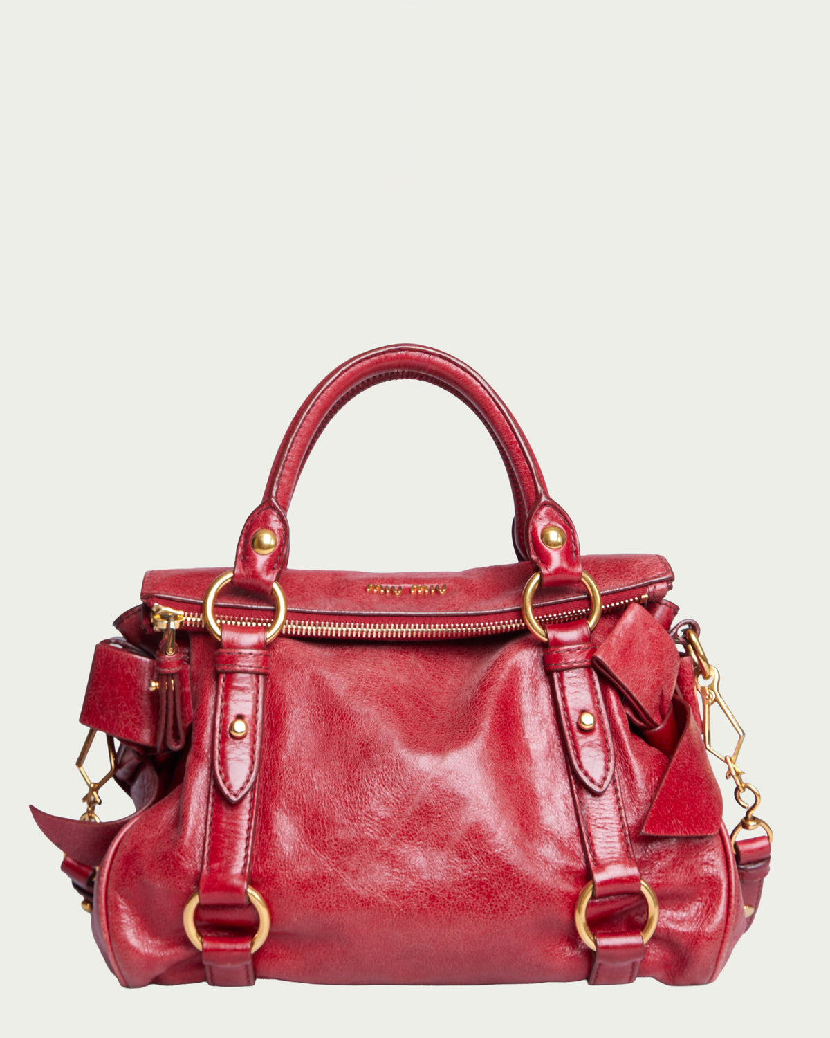 Miu Miu Vitello Lux Bow Mini