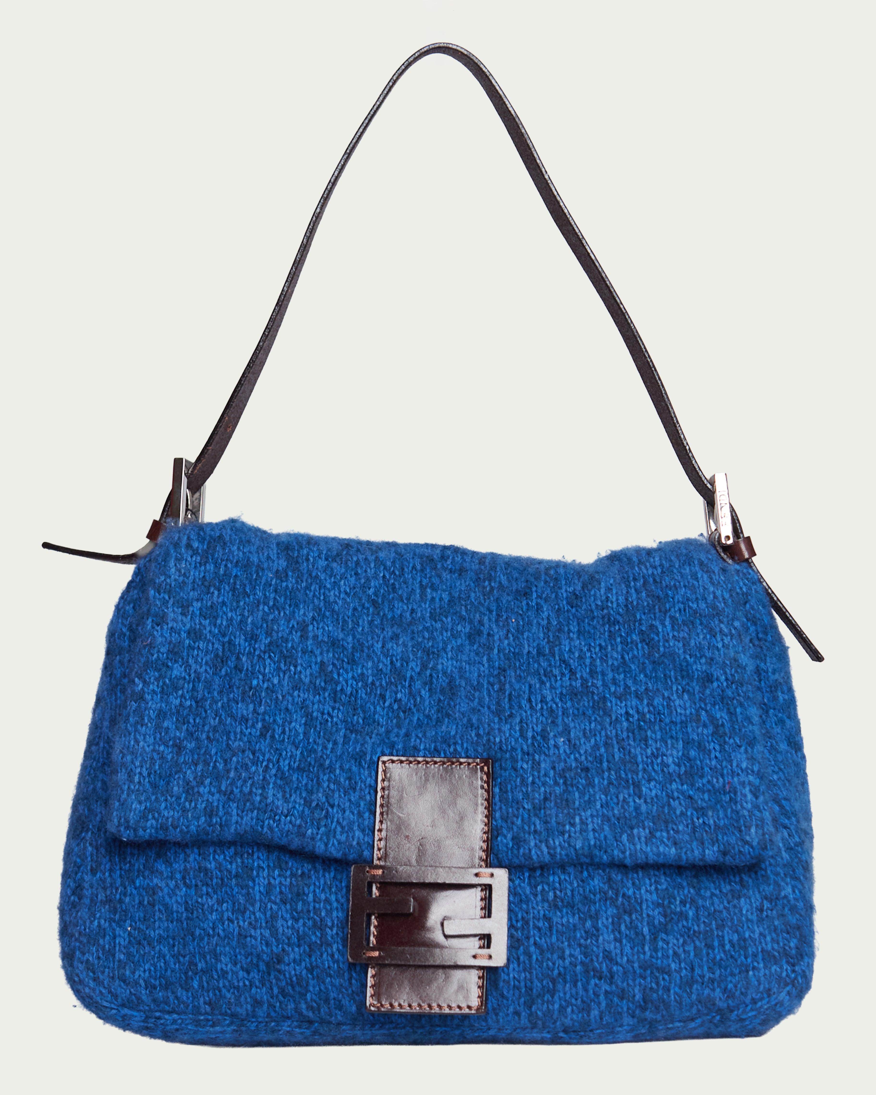 Fendi Mamma Baguette Knit Bag
