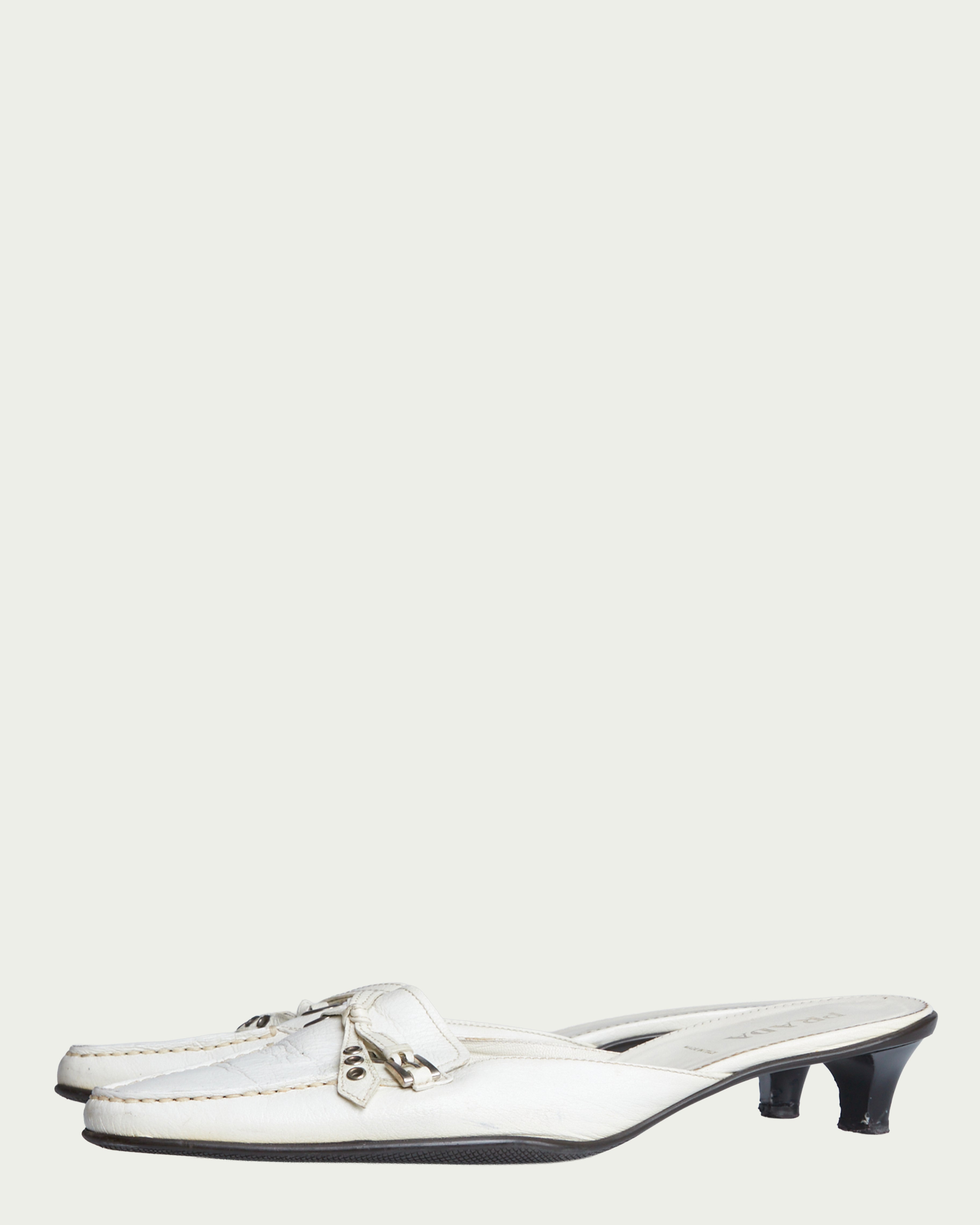 Prada leather mules