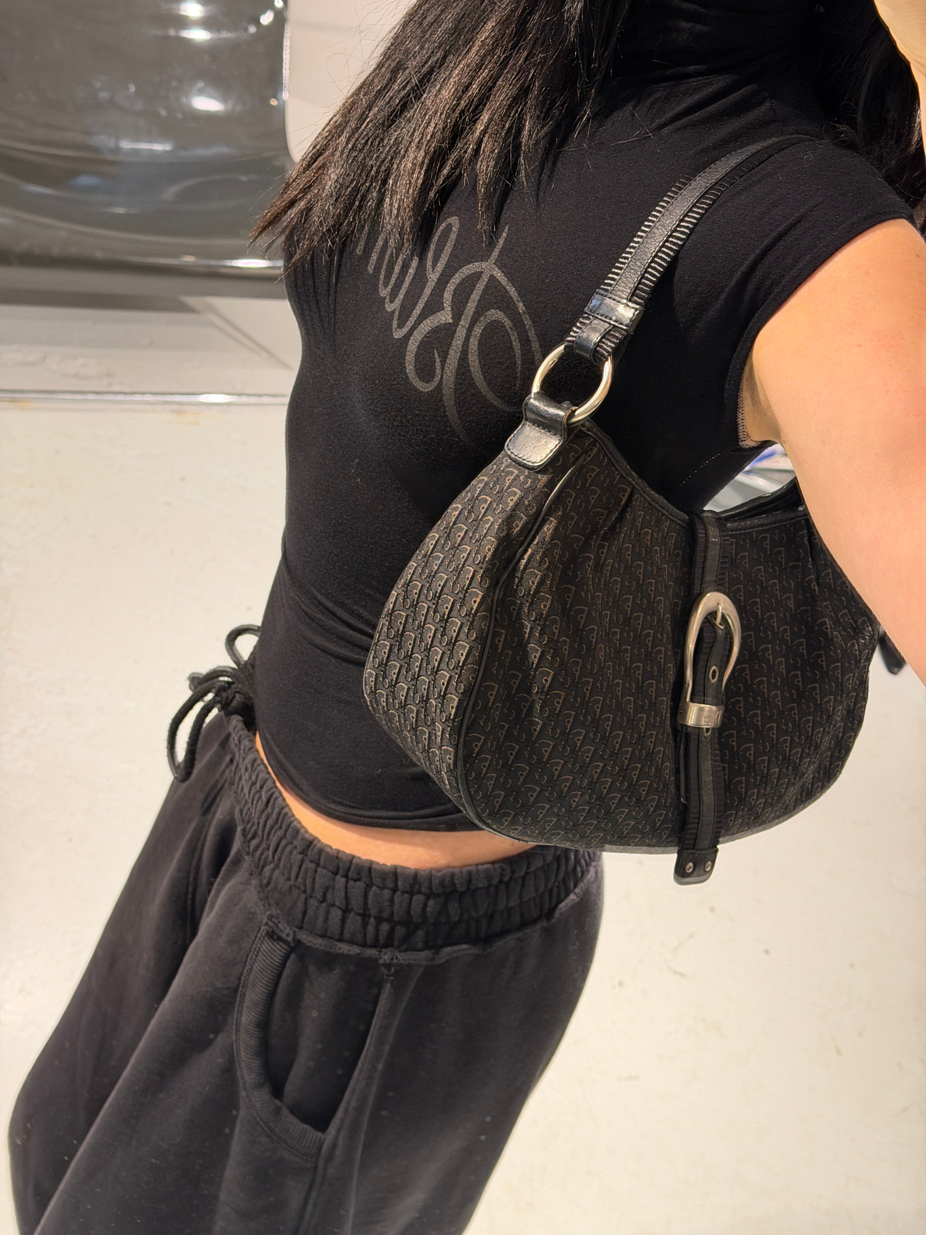Dior Oblique Buckle Hobo
