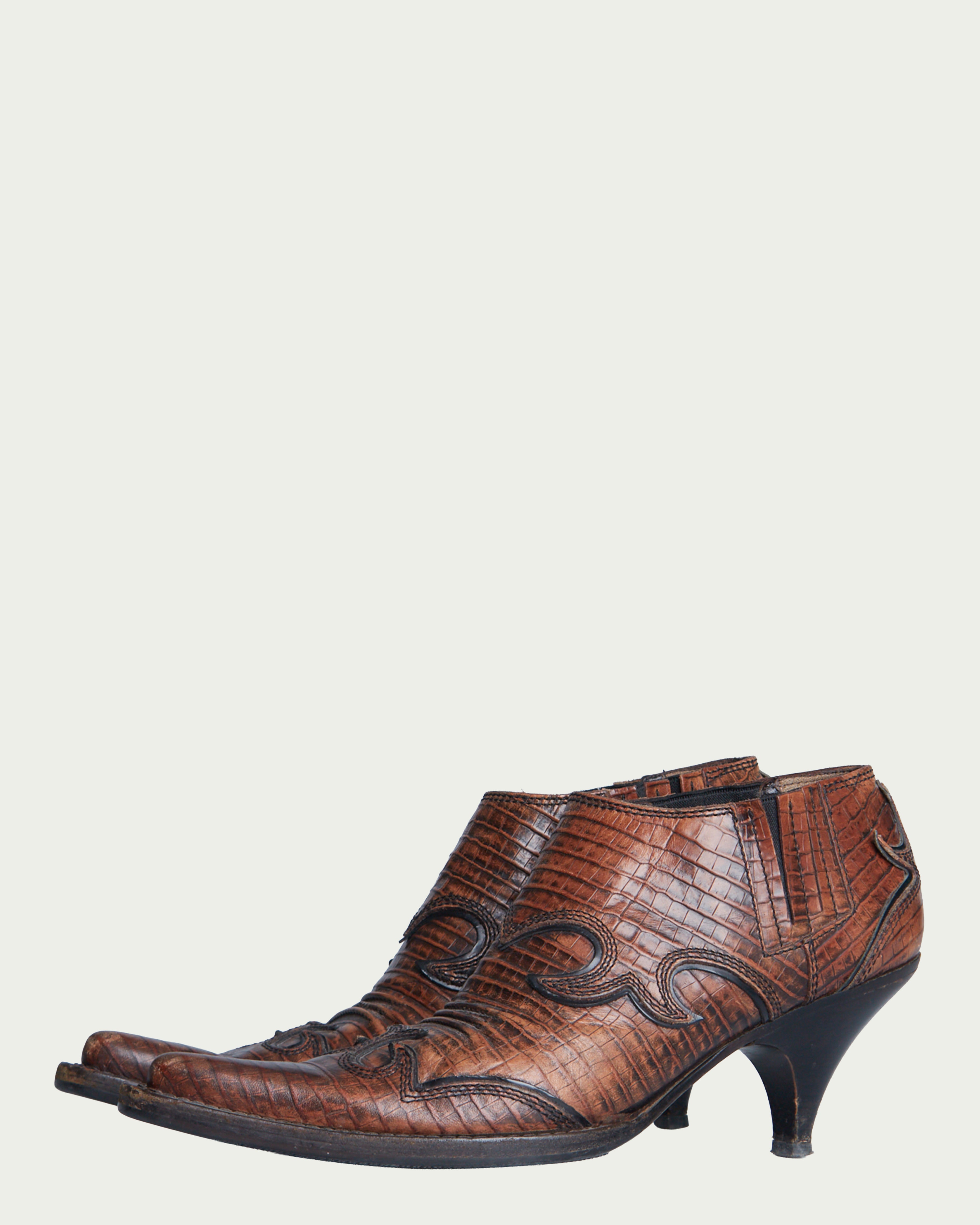 Miu Miu leather western boots