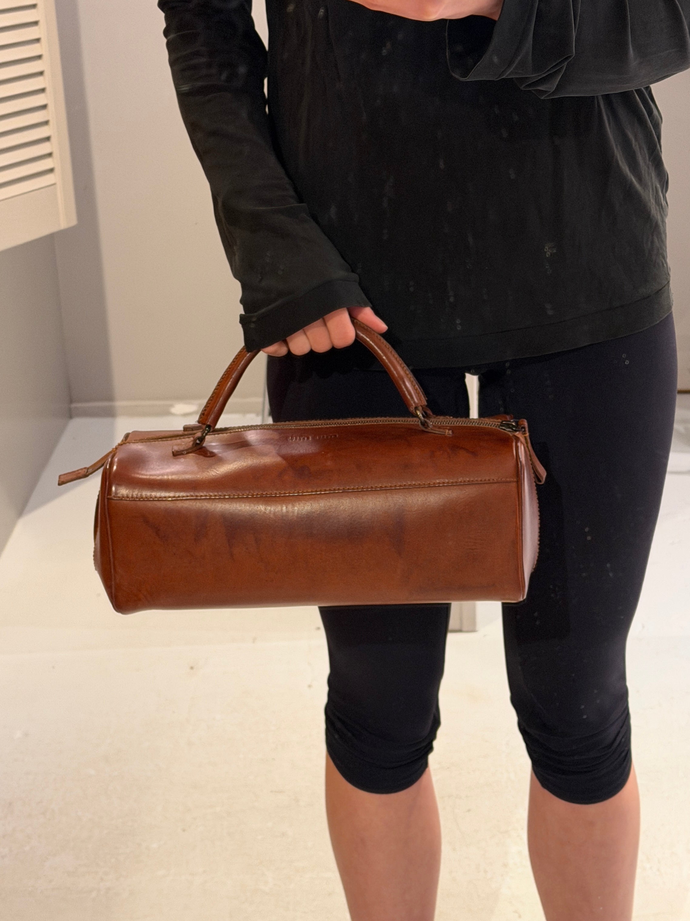 Miu Miu Leather Boston Bag