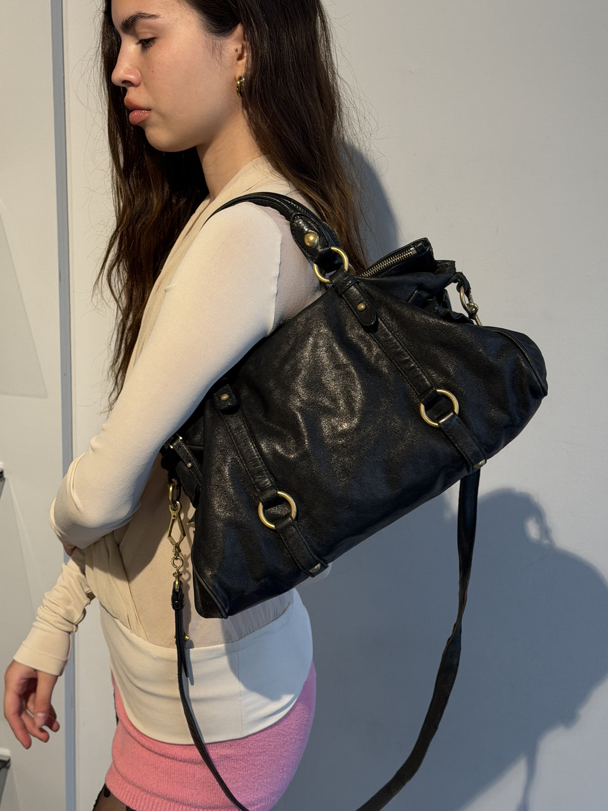 Miu Miu Vitello Lux Bow