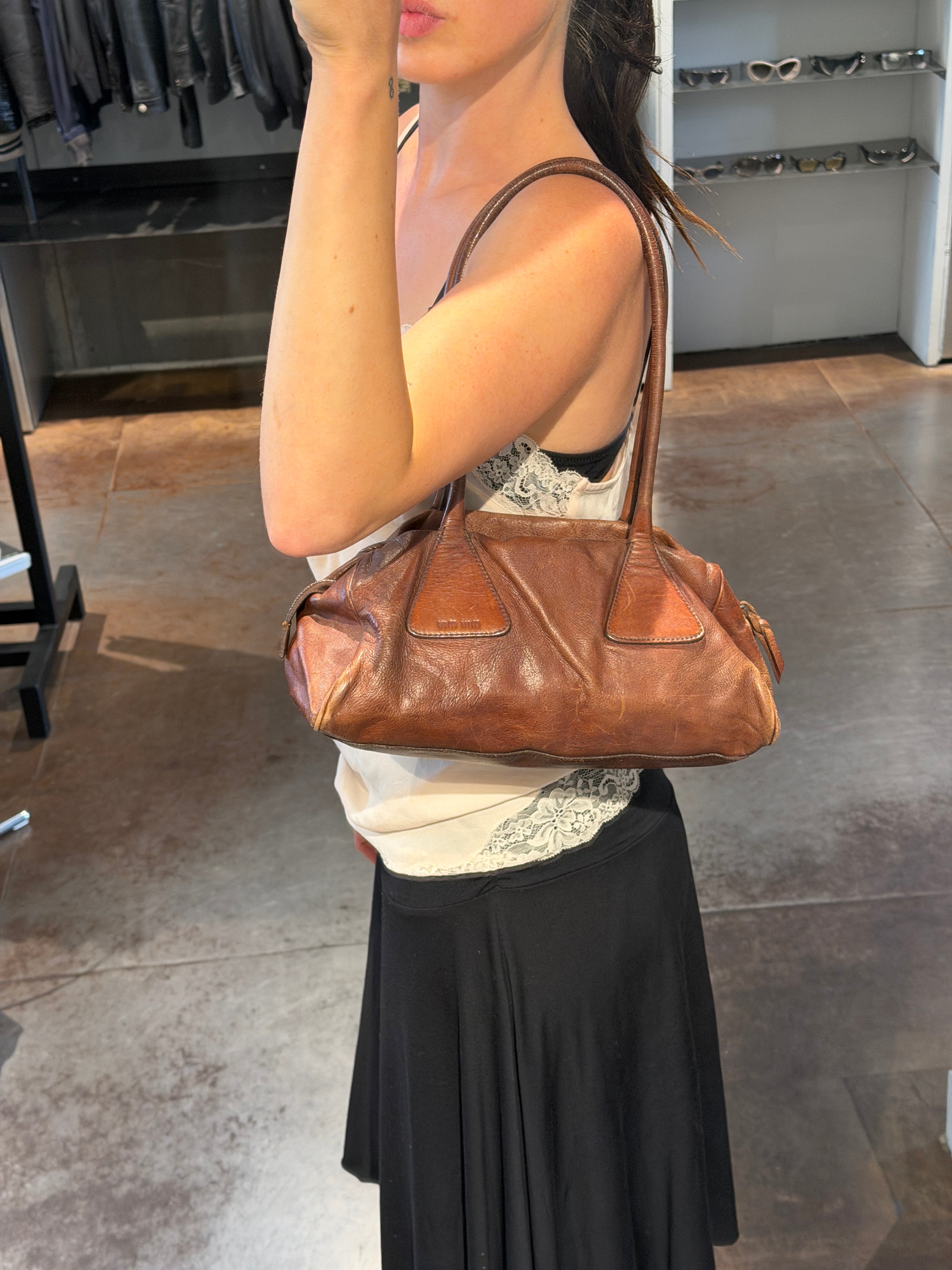 Miu Miu Leather Shoulder Bag
