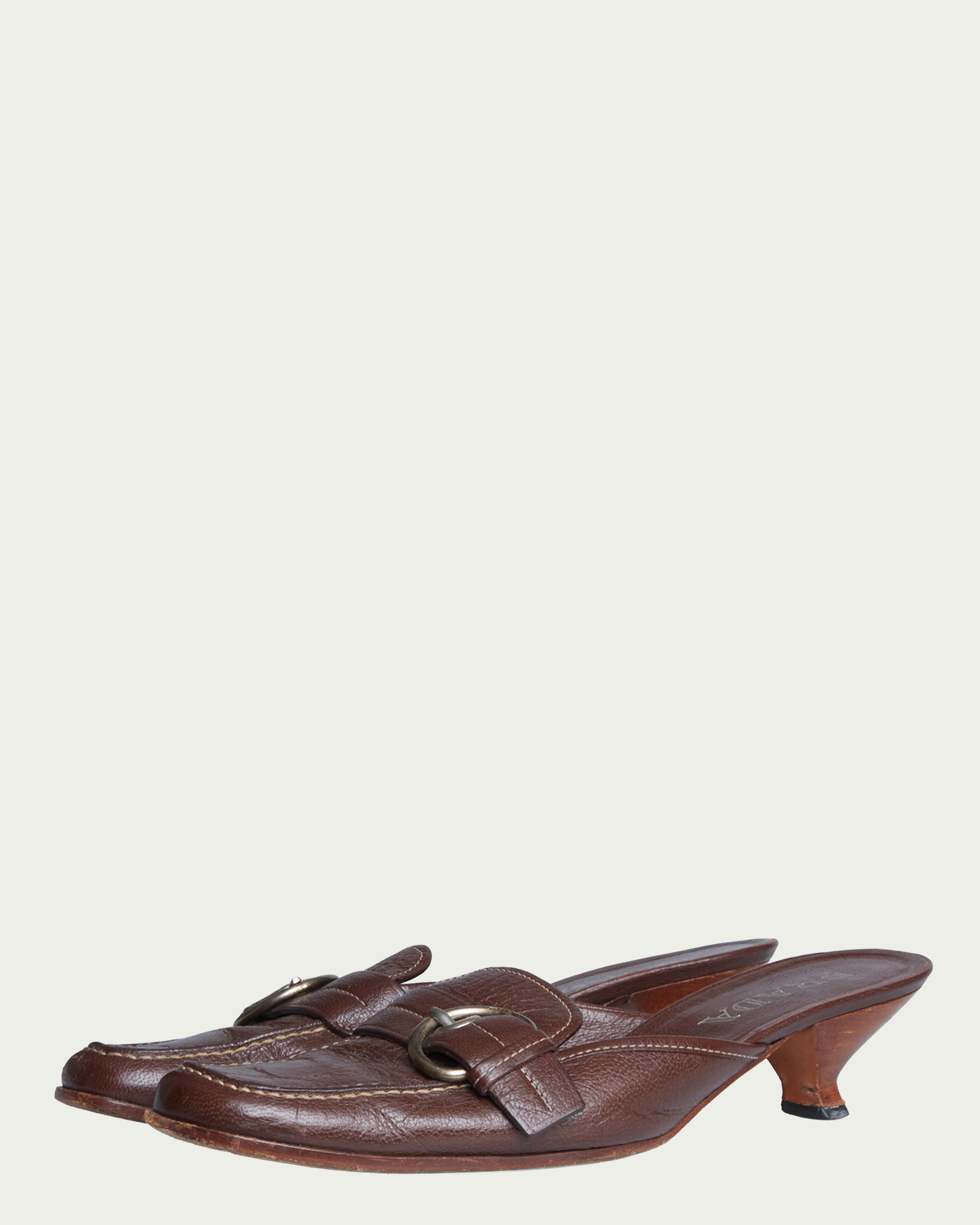 Prada leather mules