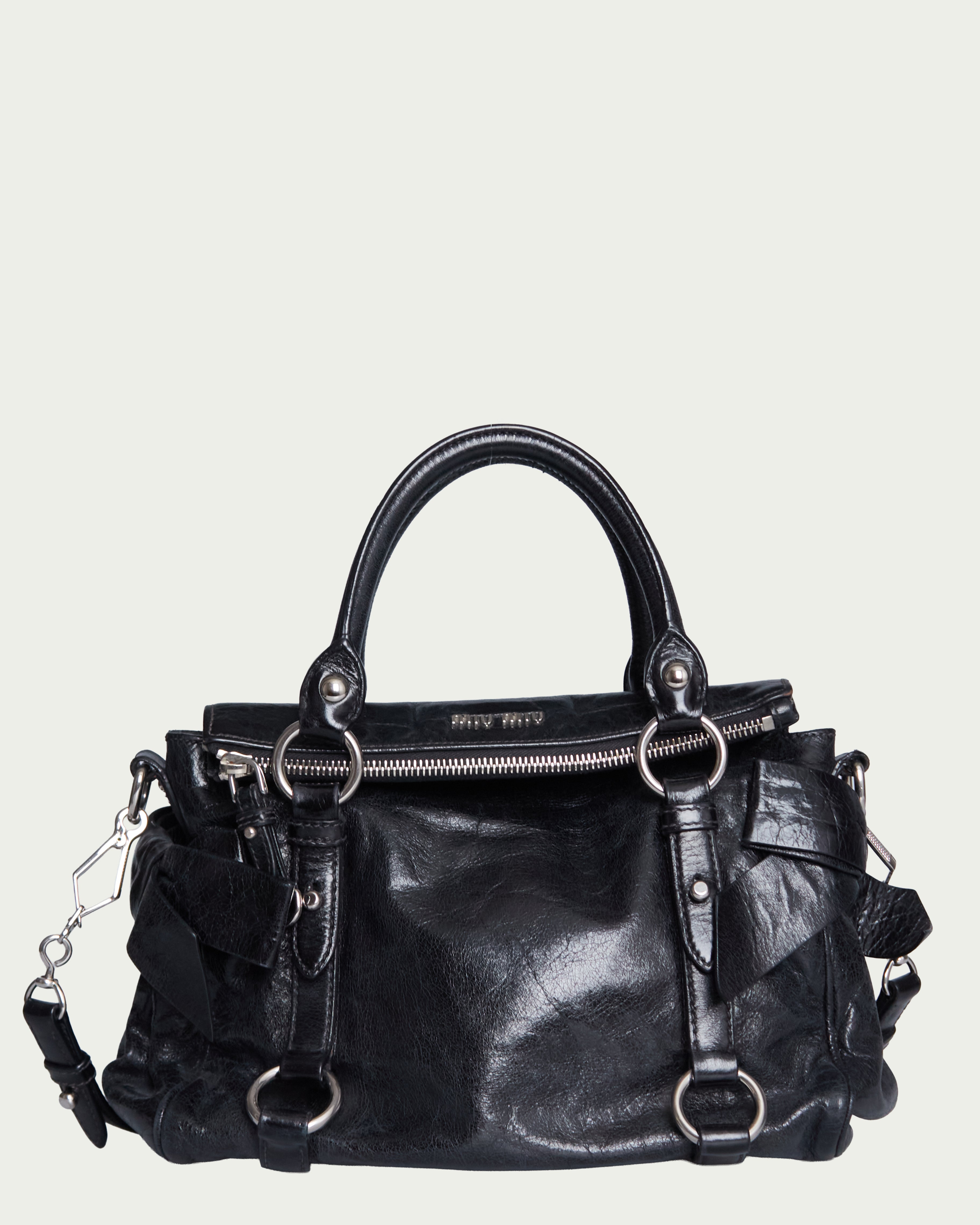 Miu Miu Vitello Lux Bow Bag Mini