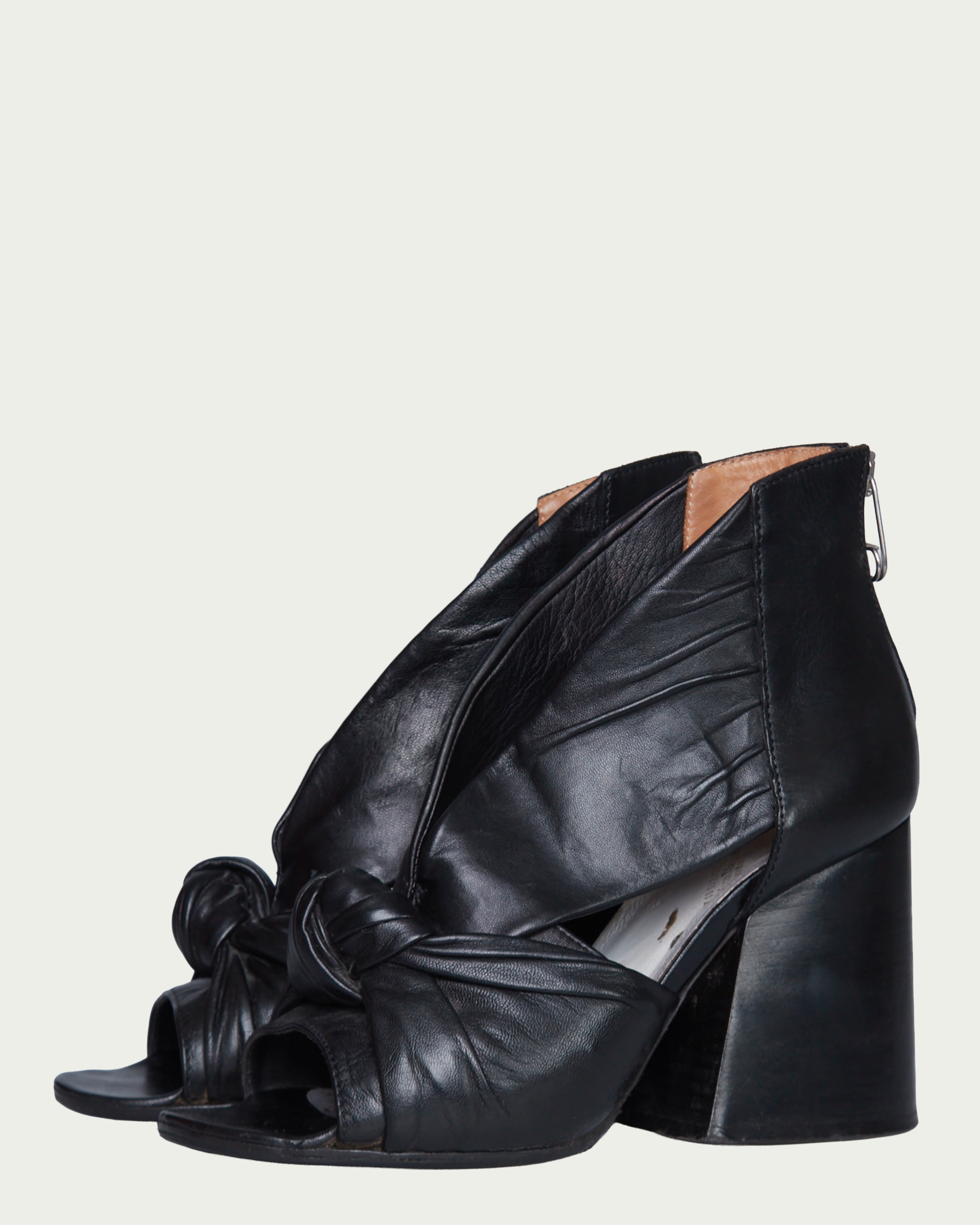 Maison Margiela open-toe knot leather pumps