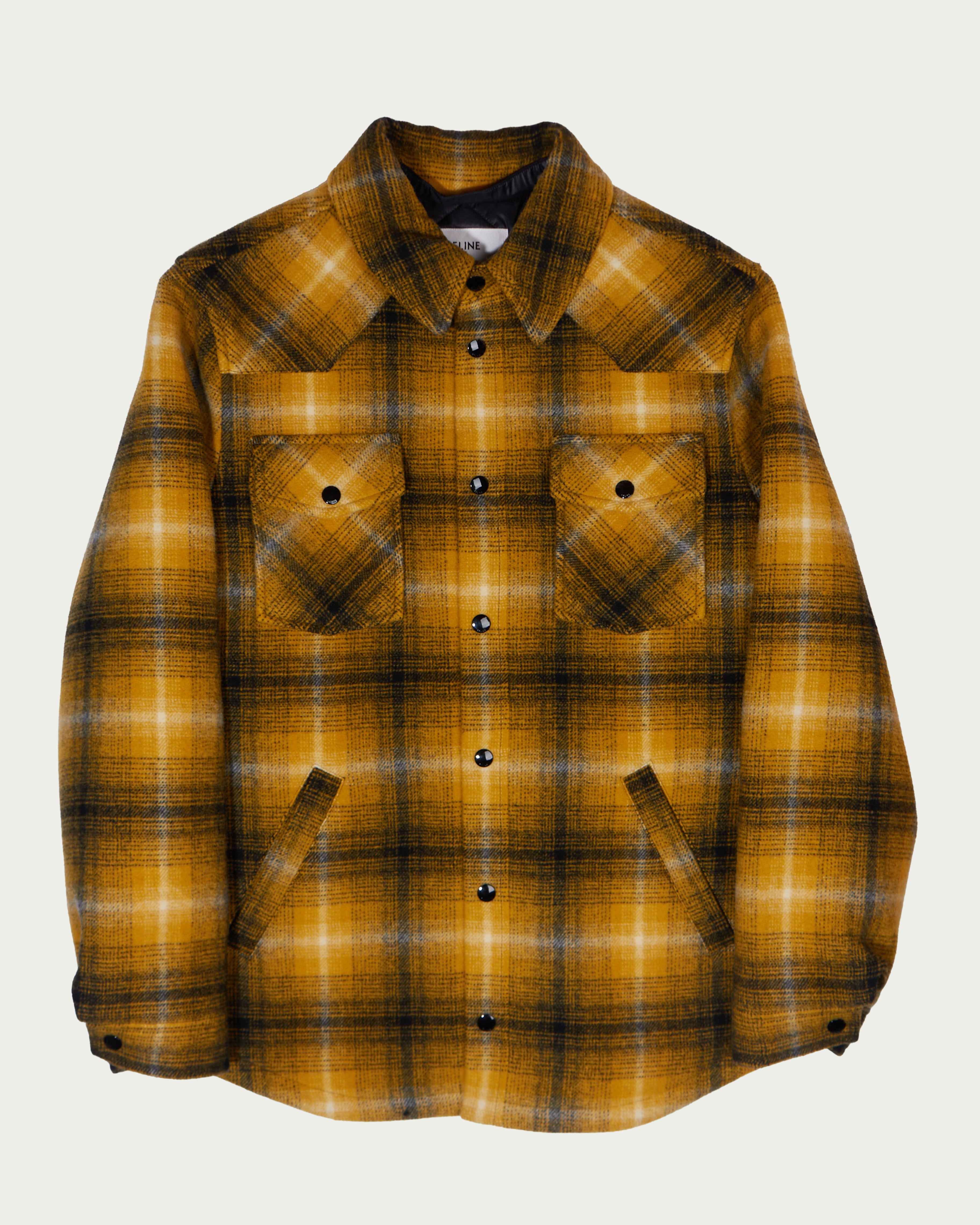 Celine F/W’2021 Ombre Check Wool Quilted Jacket