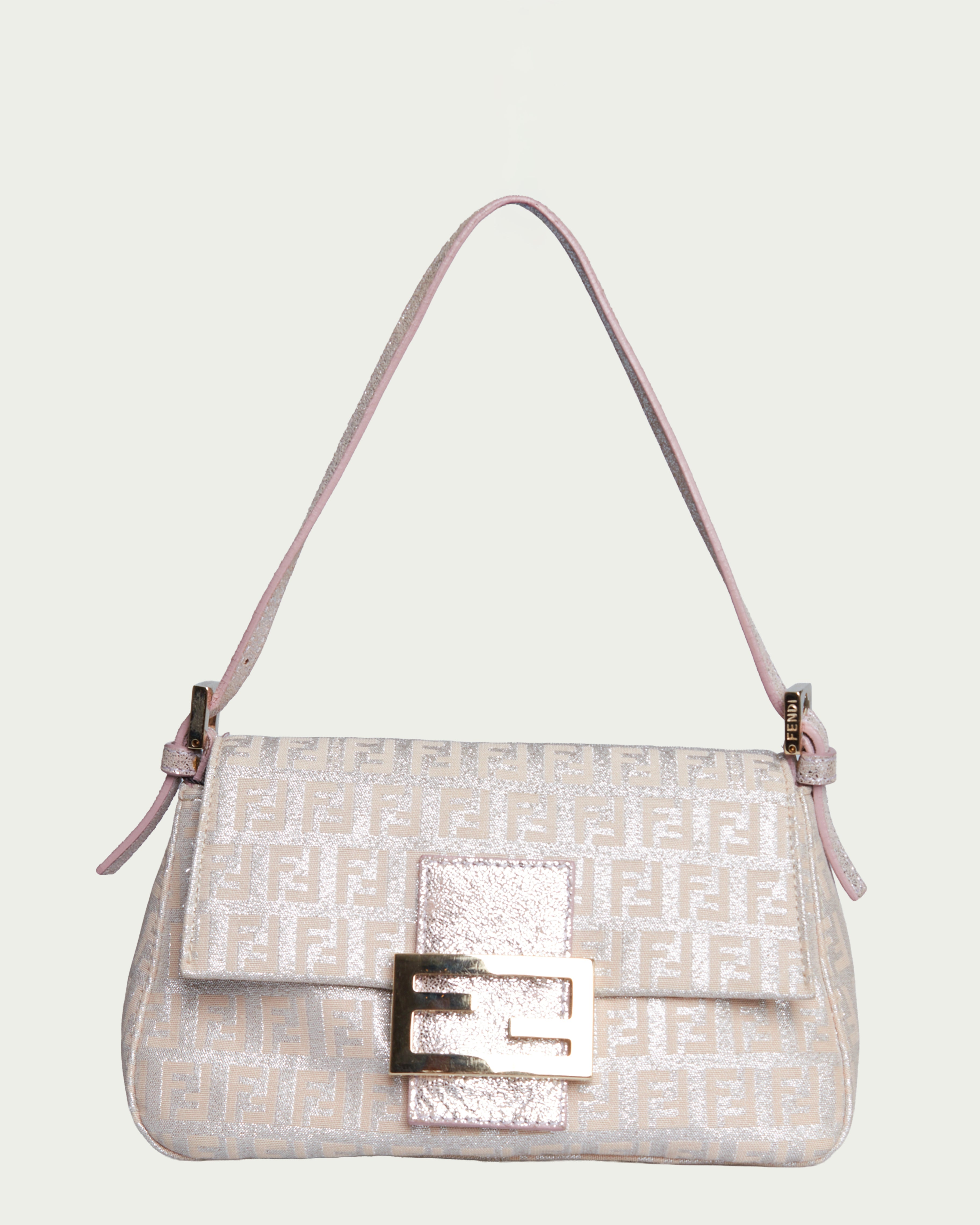 Fendi Metallic Zucca Mini Baguette