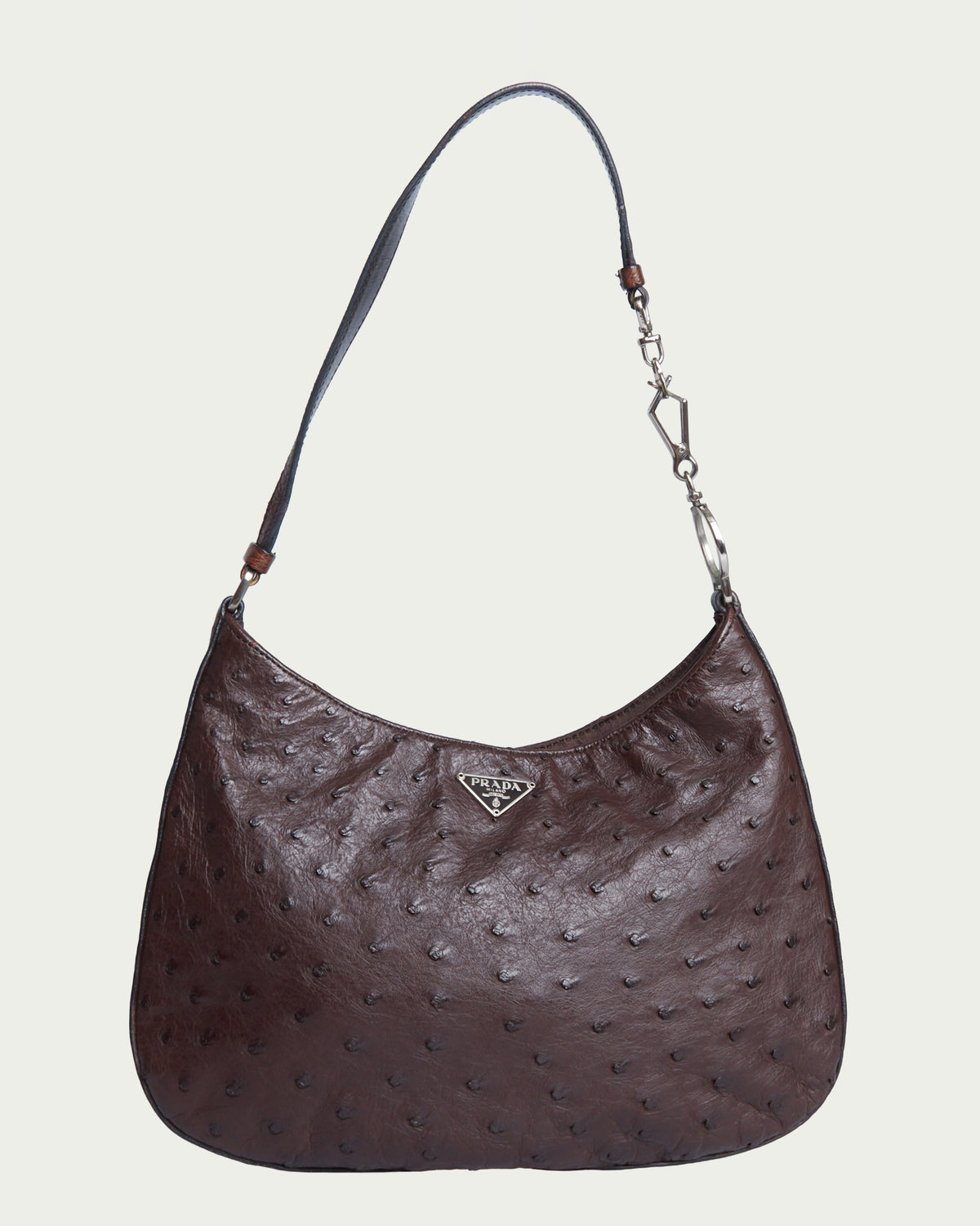 Prada Ostrich Hobo