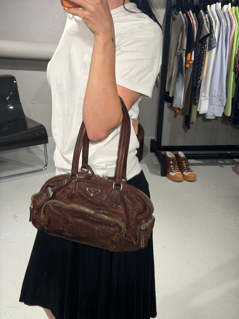 Prada Washed Bauletto