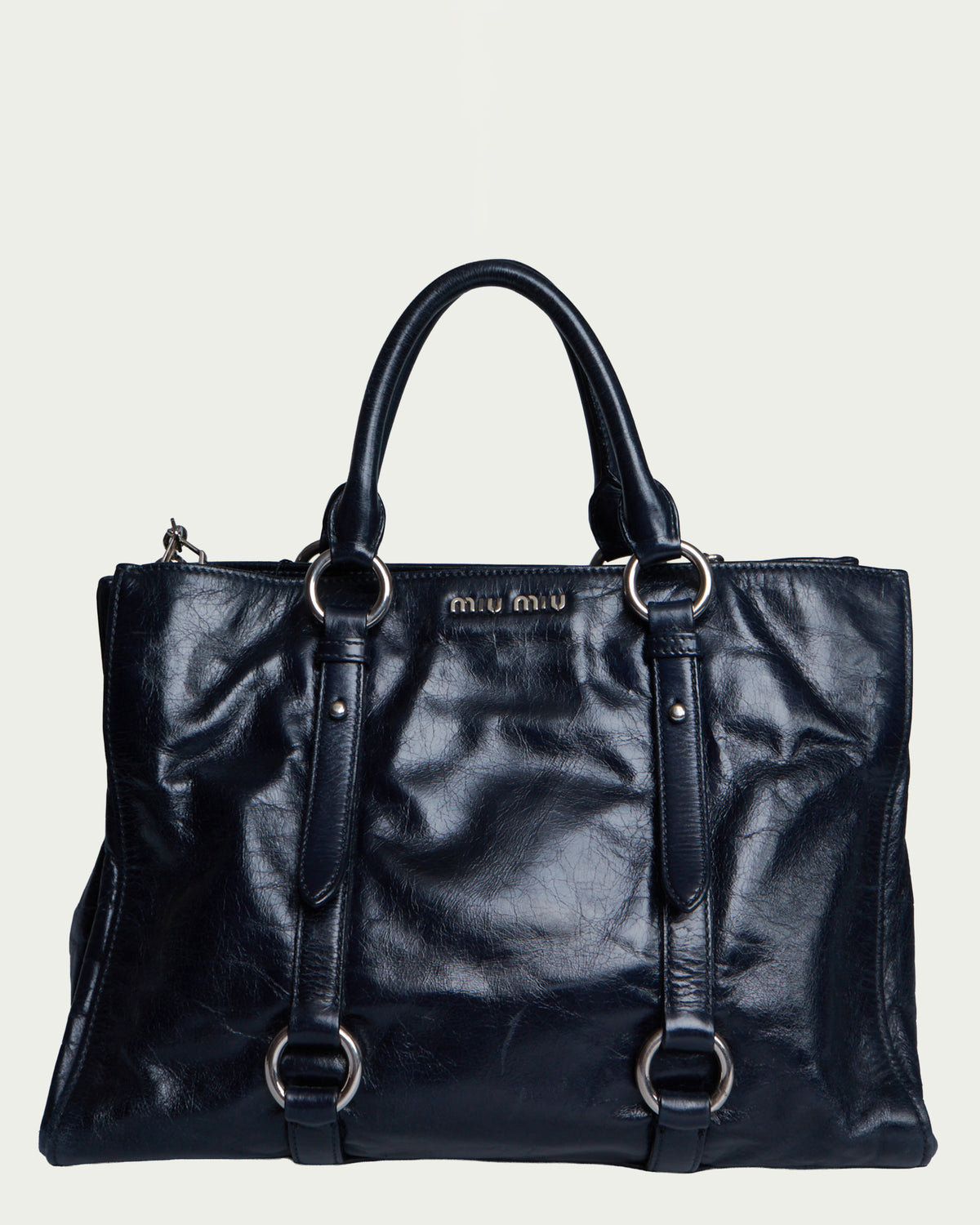 Miu Miu Vitello Lux Bow Tote