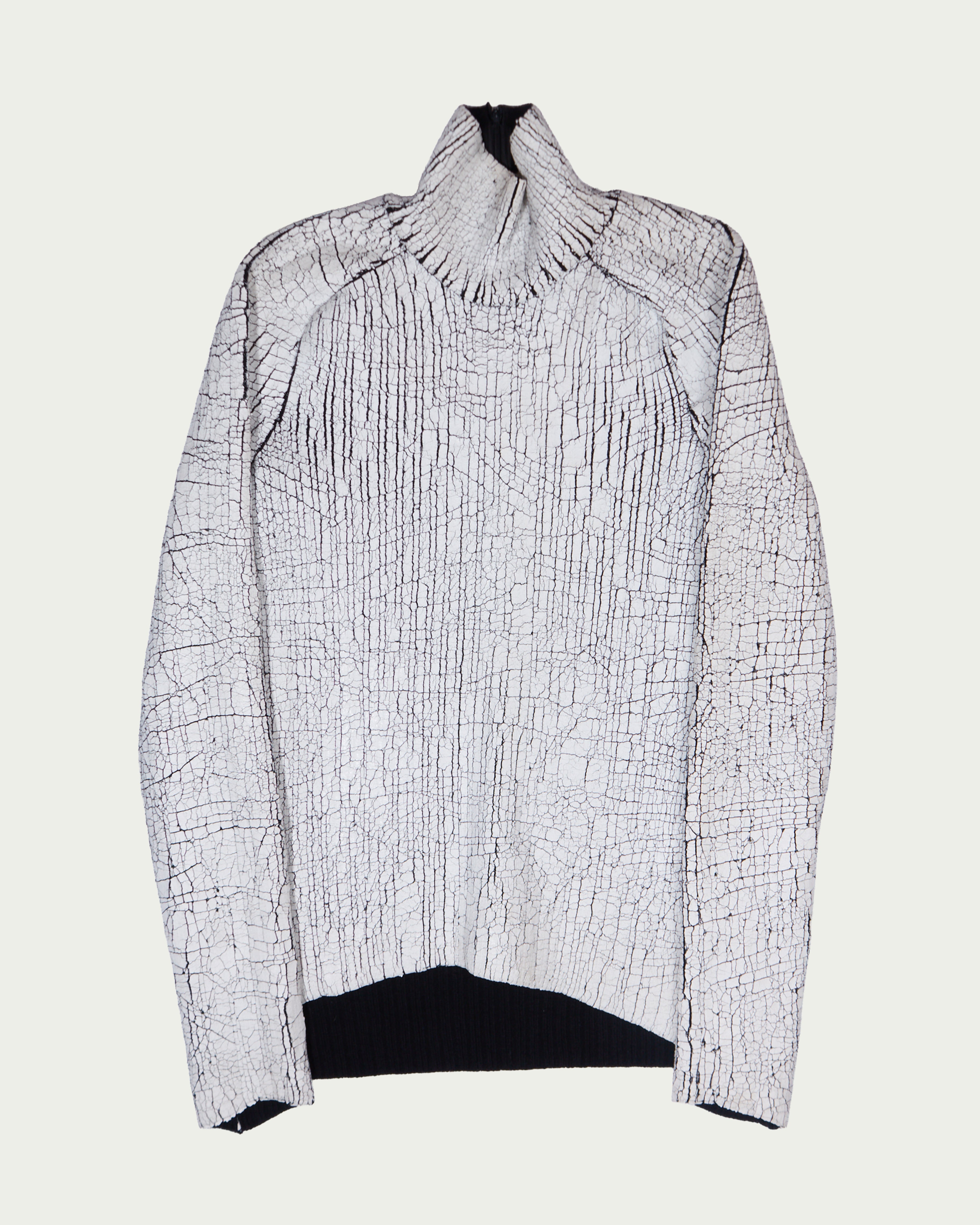 Balenciaga F/W'2013 Cracked Leather Zipped Pull-over