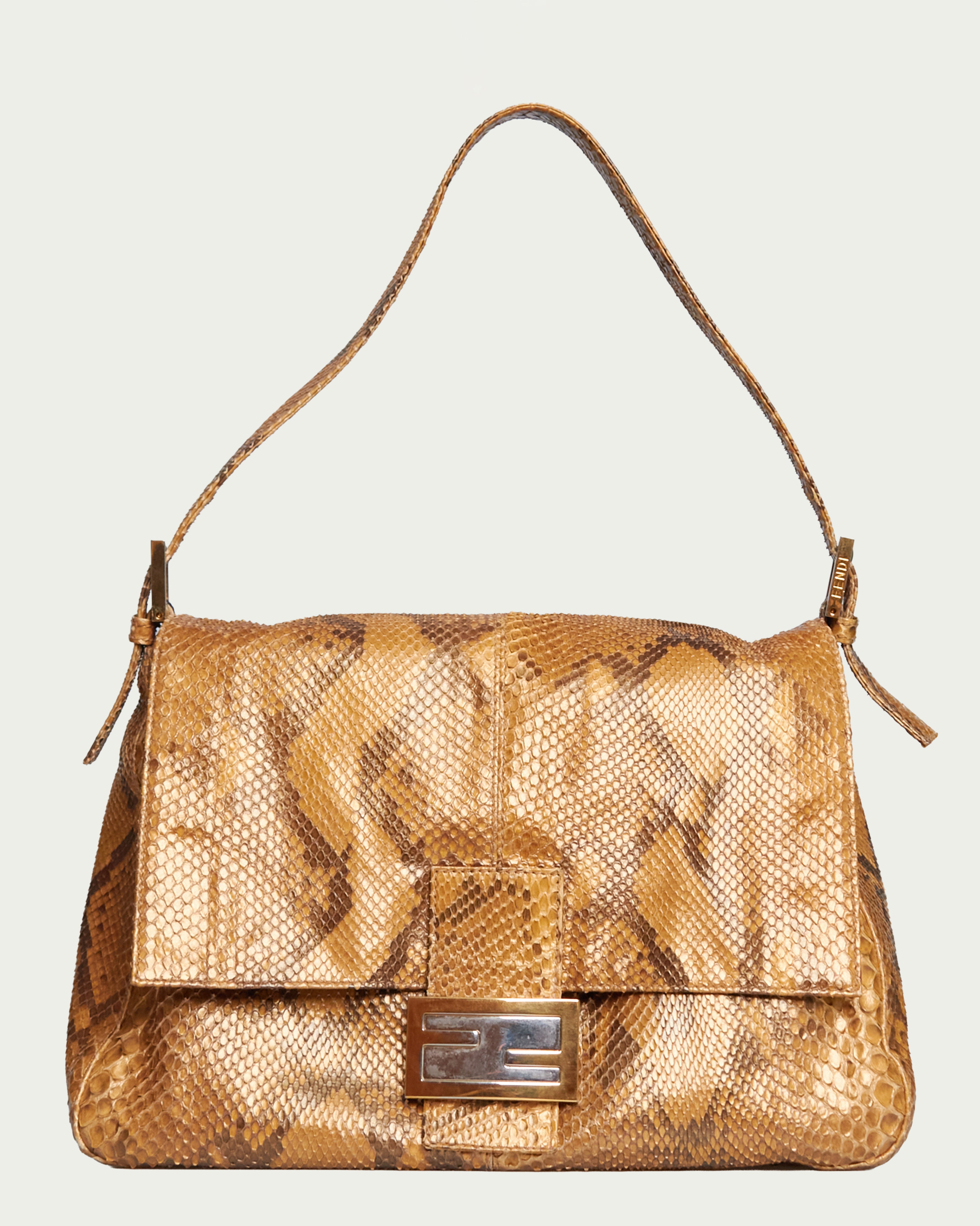 Fendi Mamma Baguette Python
