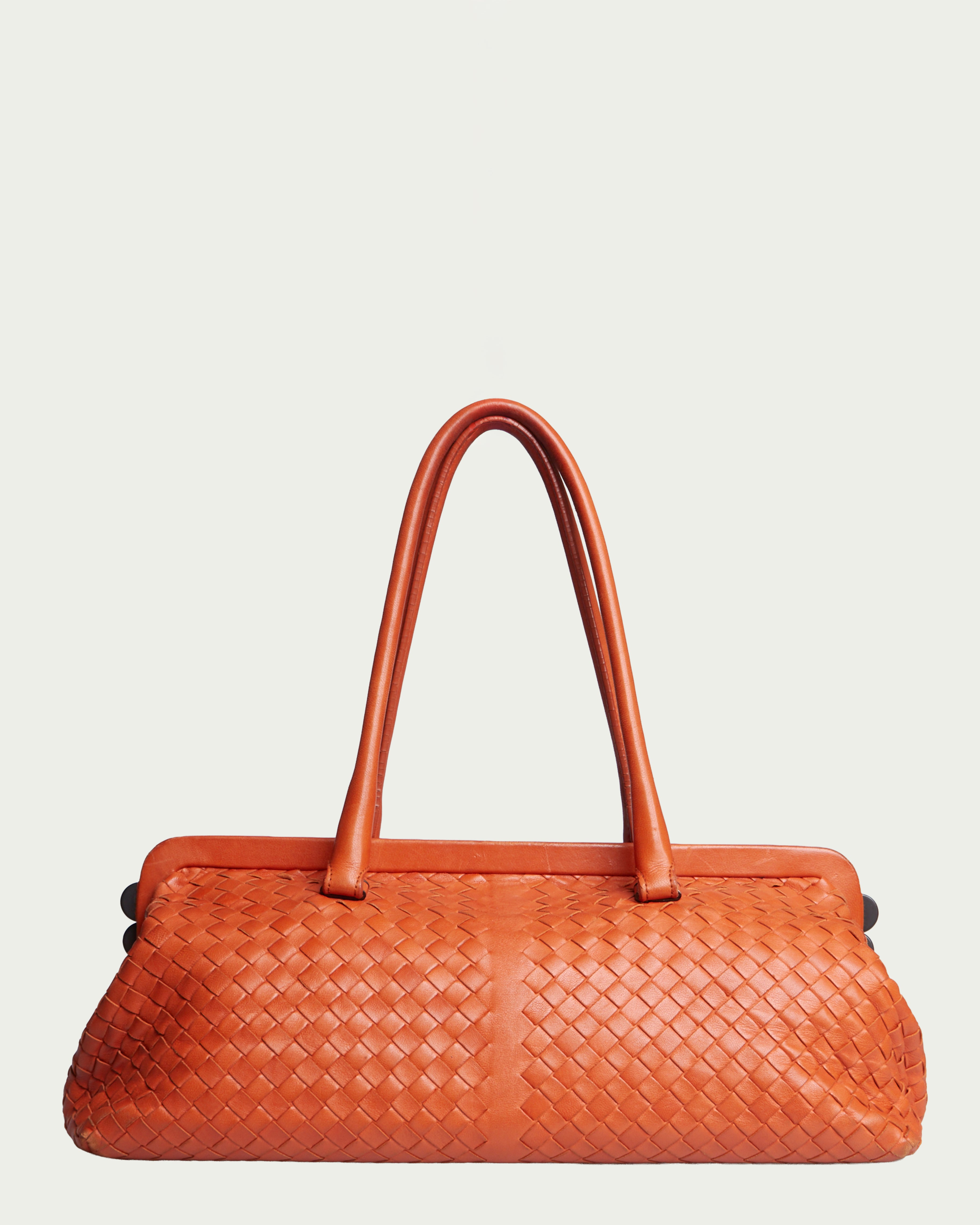 Bottega Veneta Intrecciato Kiss Lock East West Shoulderbag