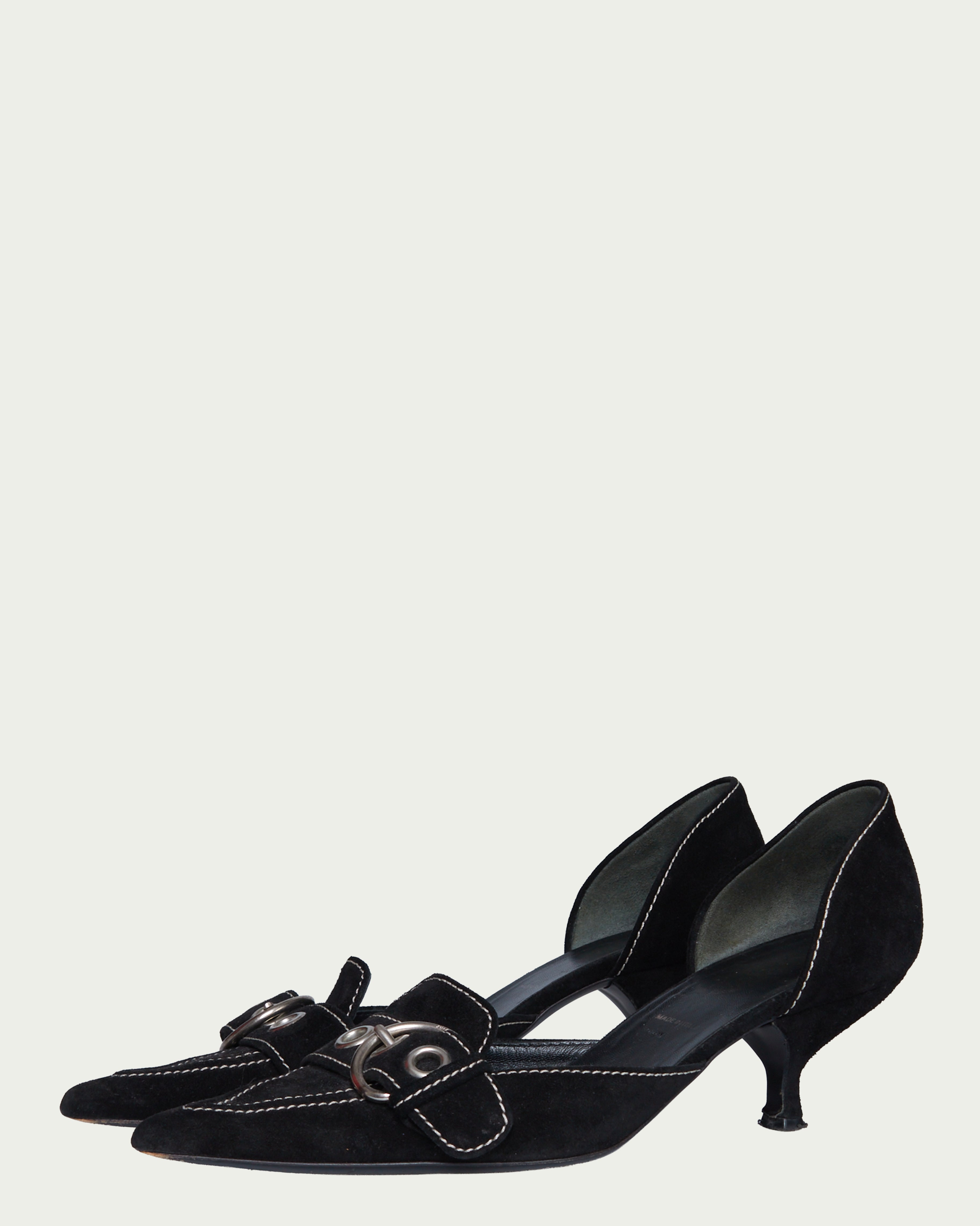 Prada suede kitten heels