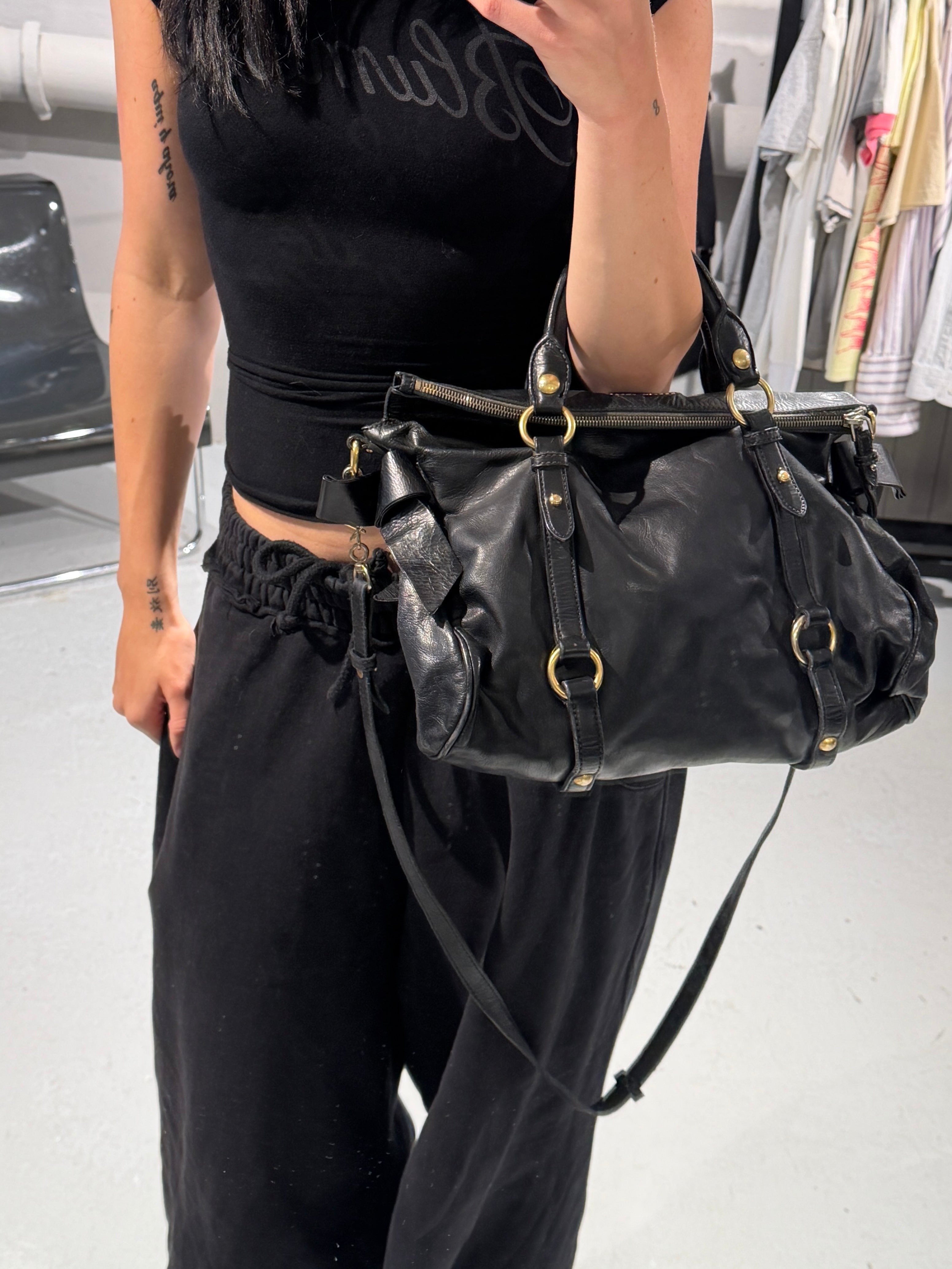 Miu Miu Vitello Lux Bow