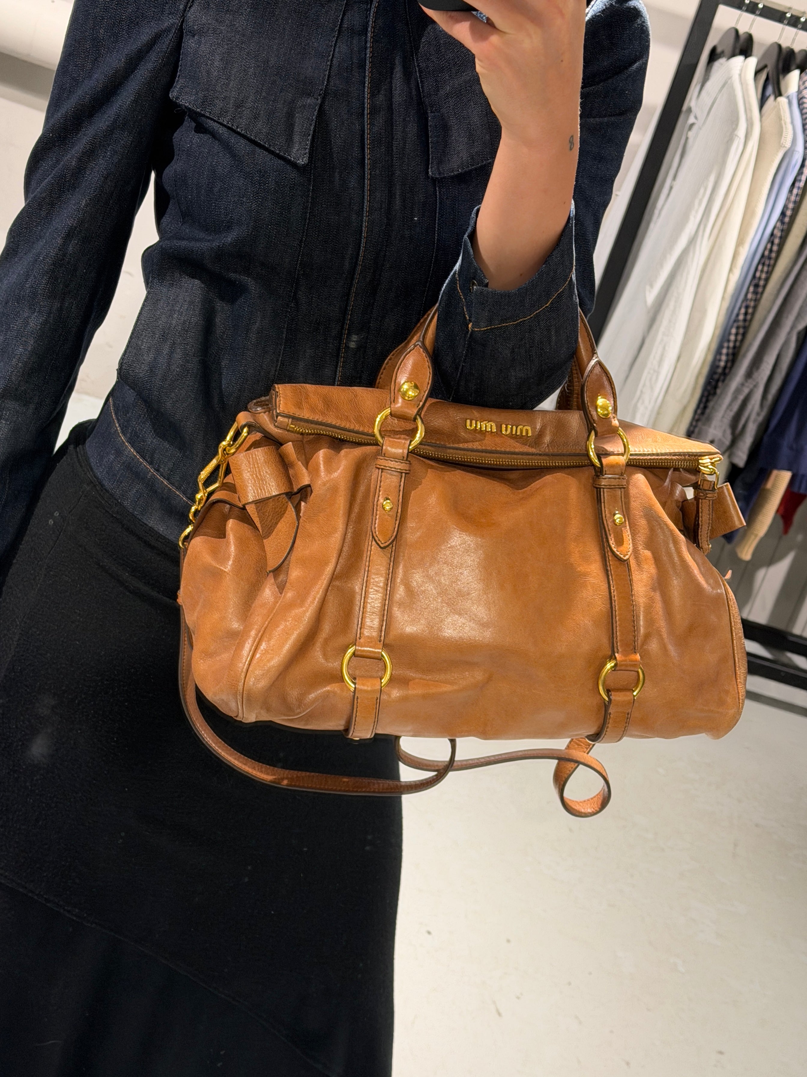 Miu Miu Vitello Lux Bow