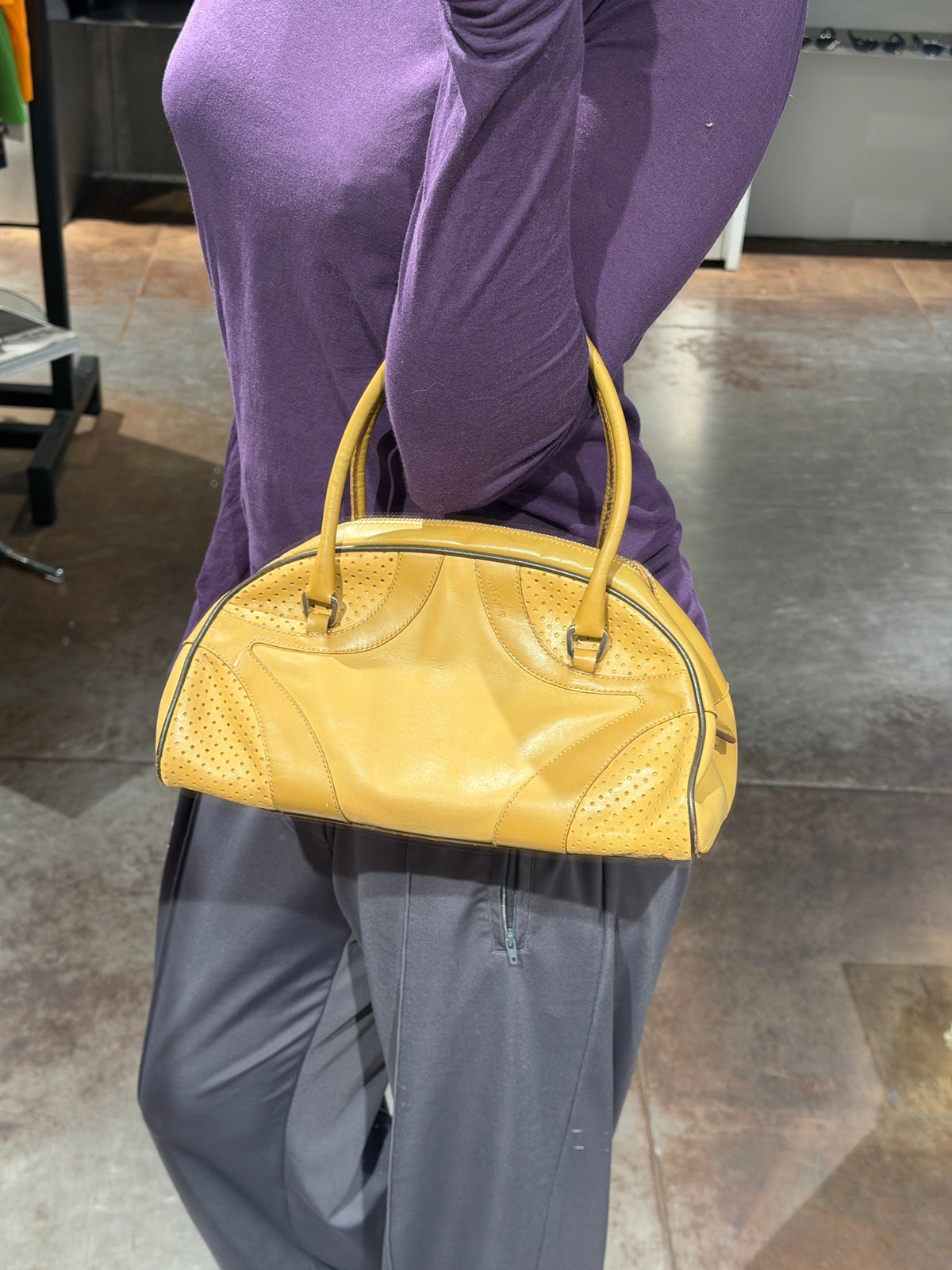 Prada Vitello Drive Bowling Bag