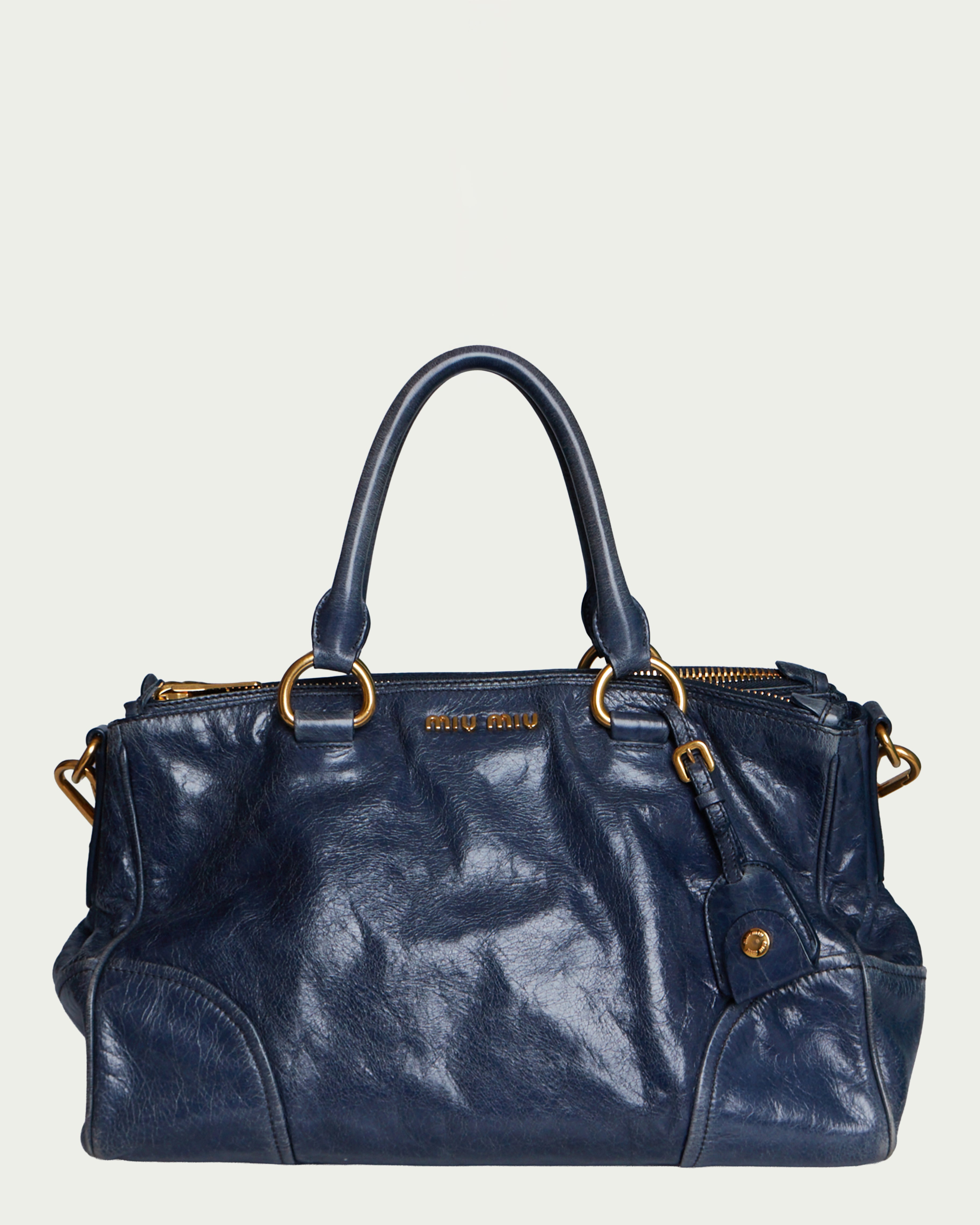 Miu Miu Vitello Lux Bow Tote
