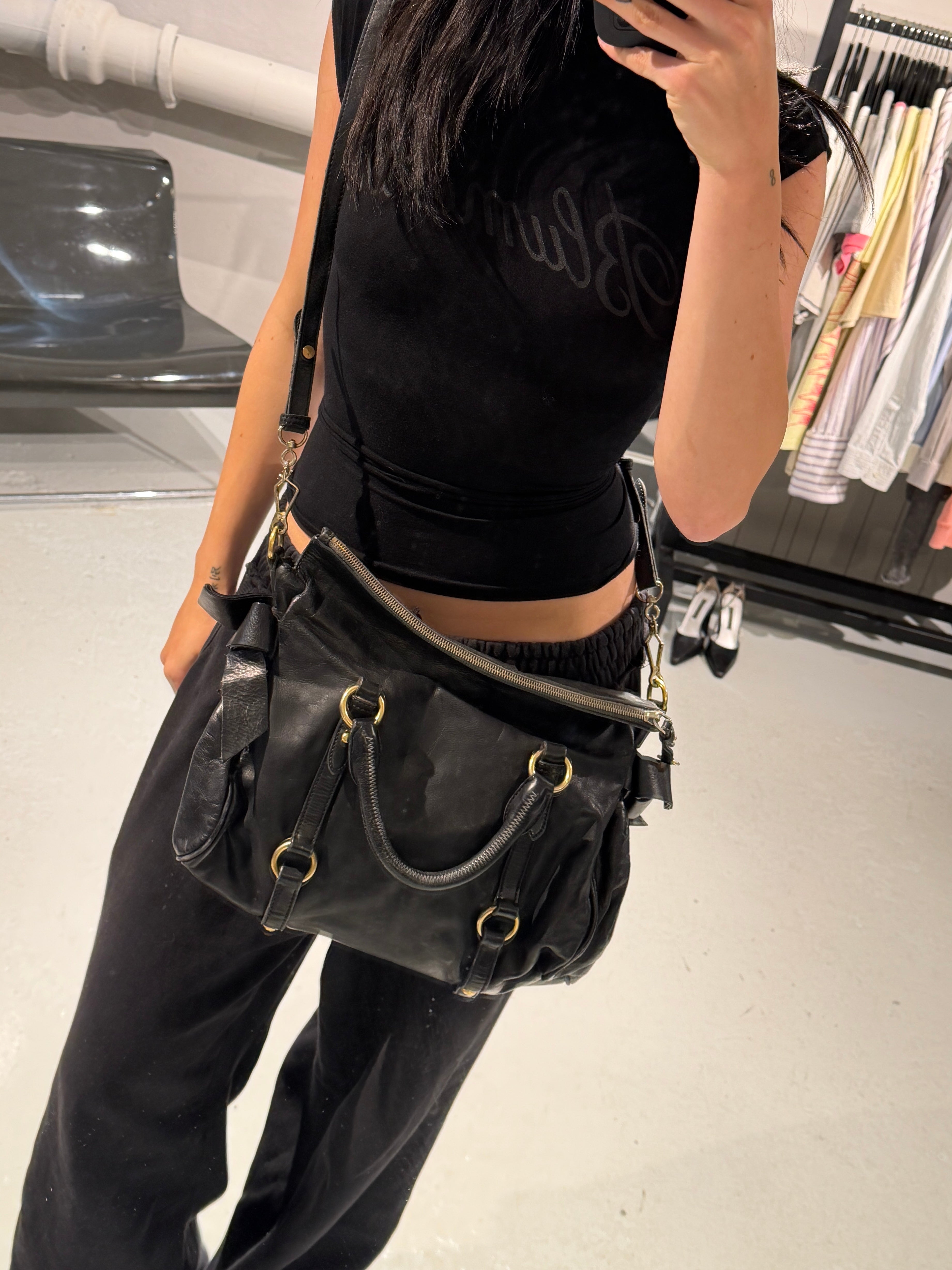 Miu Miu Vitello Lux Bow