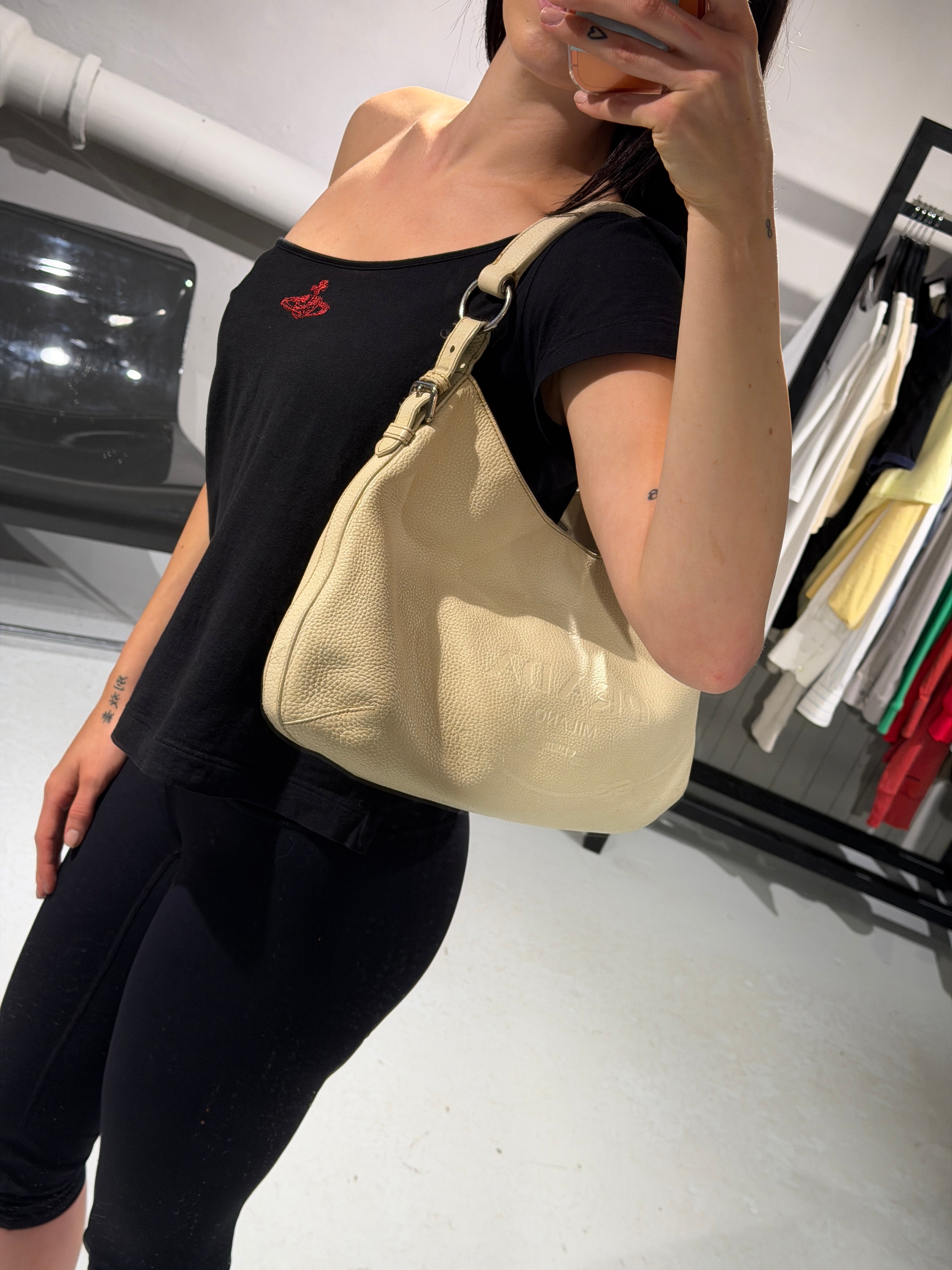 Prada Vitello Hobo Bag