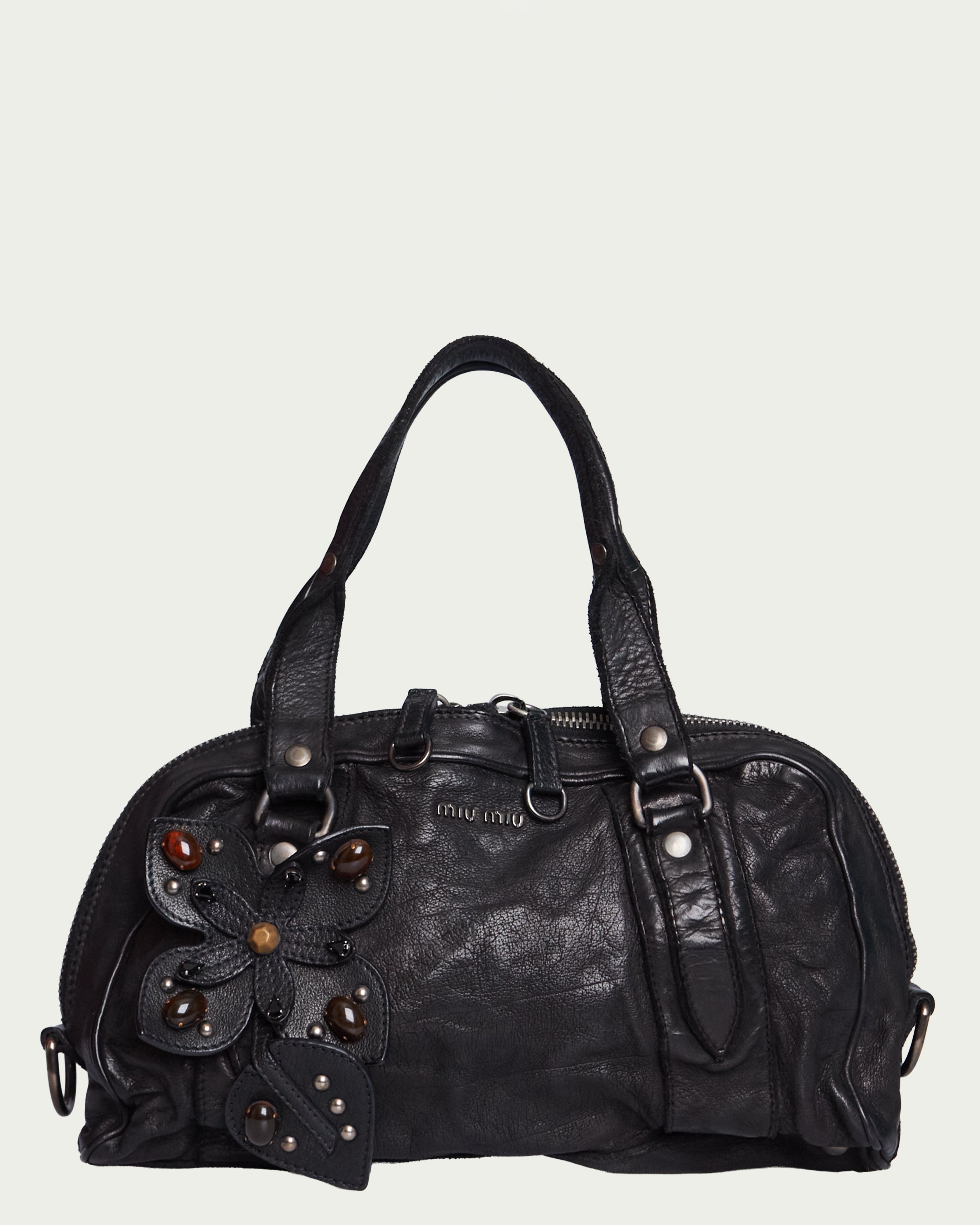 Miu Miu Flower Charm Shoulder Bag