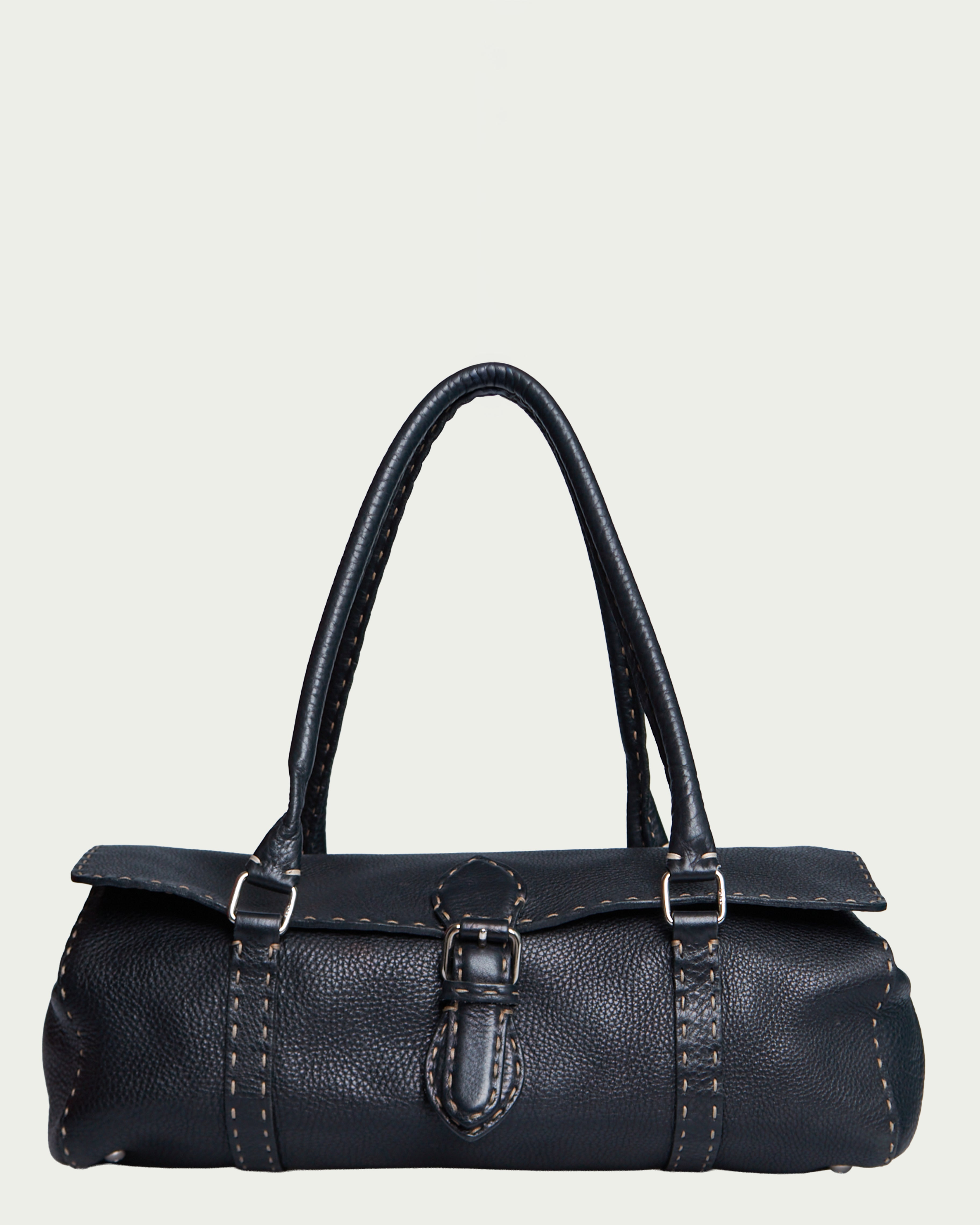 Fendi Linda Selleria Leather Shoulder Bag