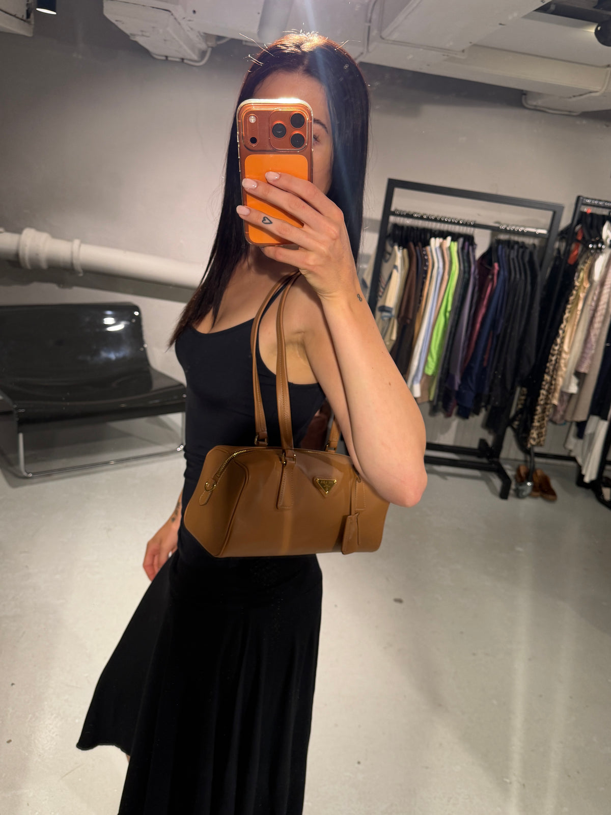 Prada Leather Boston Bag