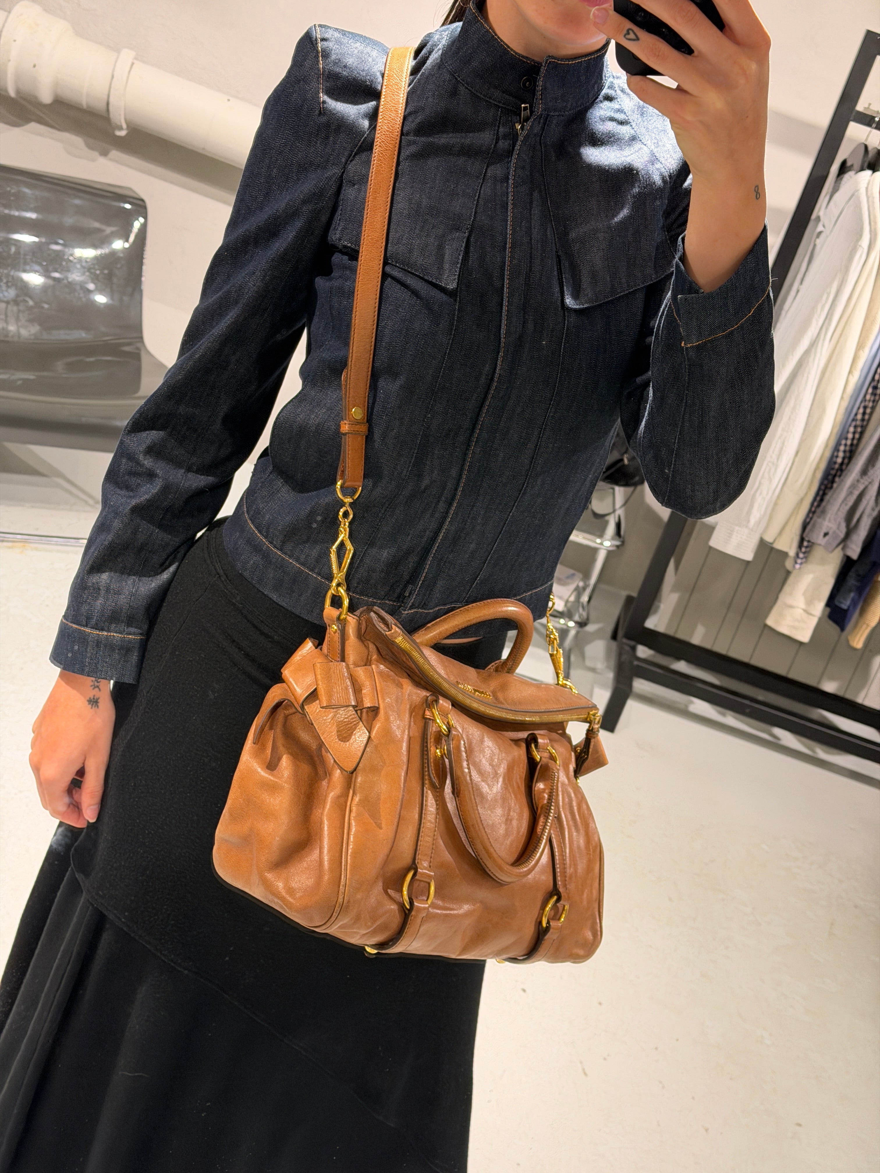 Miu Miu Vitello Lux Bow