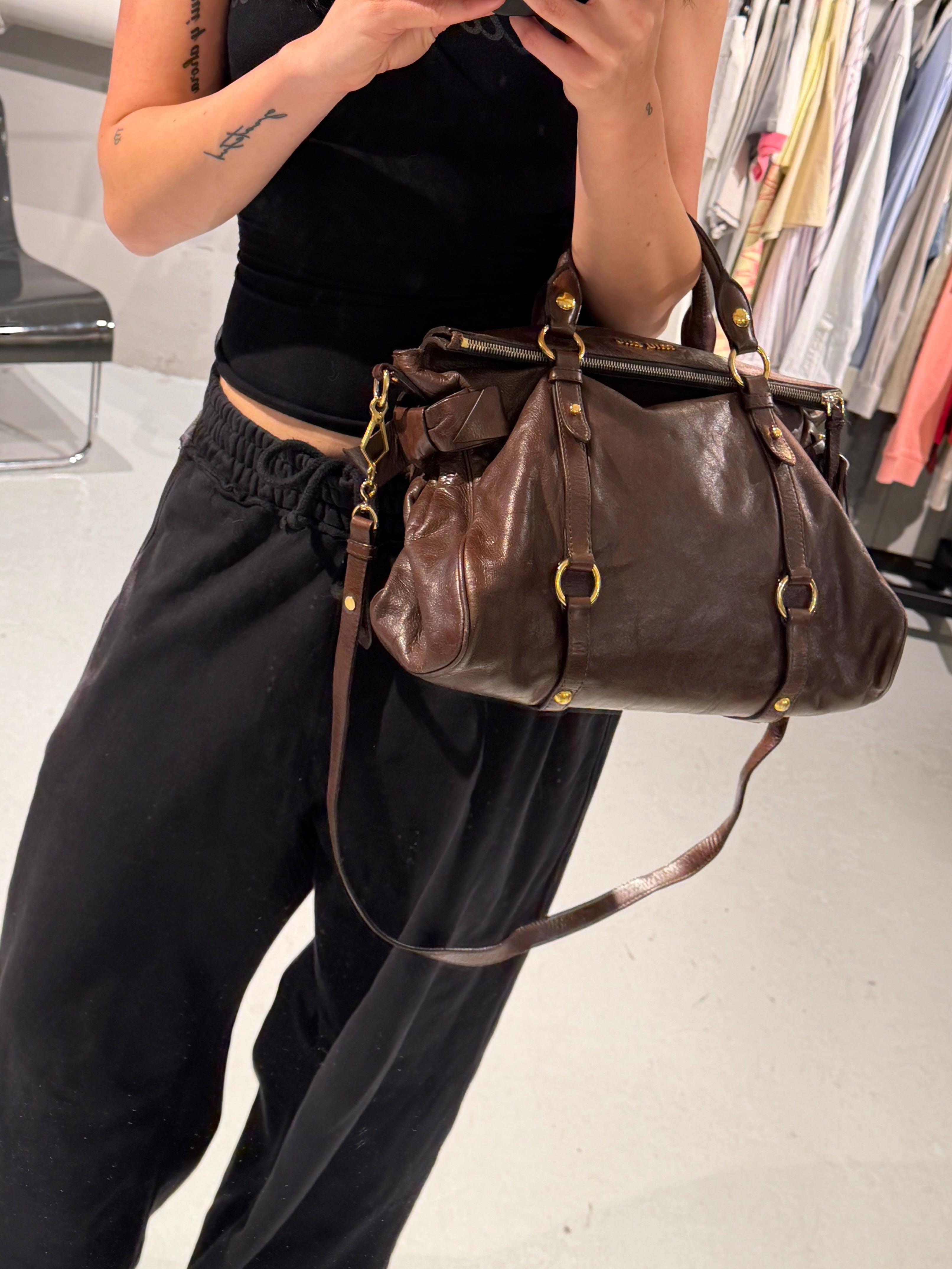 Miu Miu Vitello Lux Bow