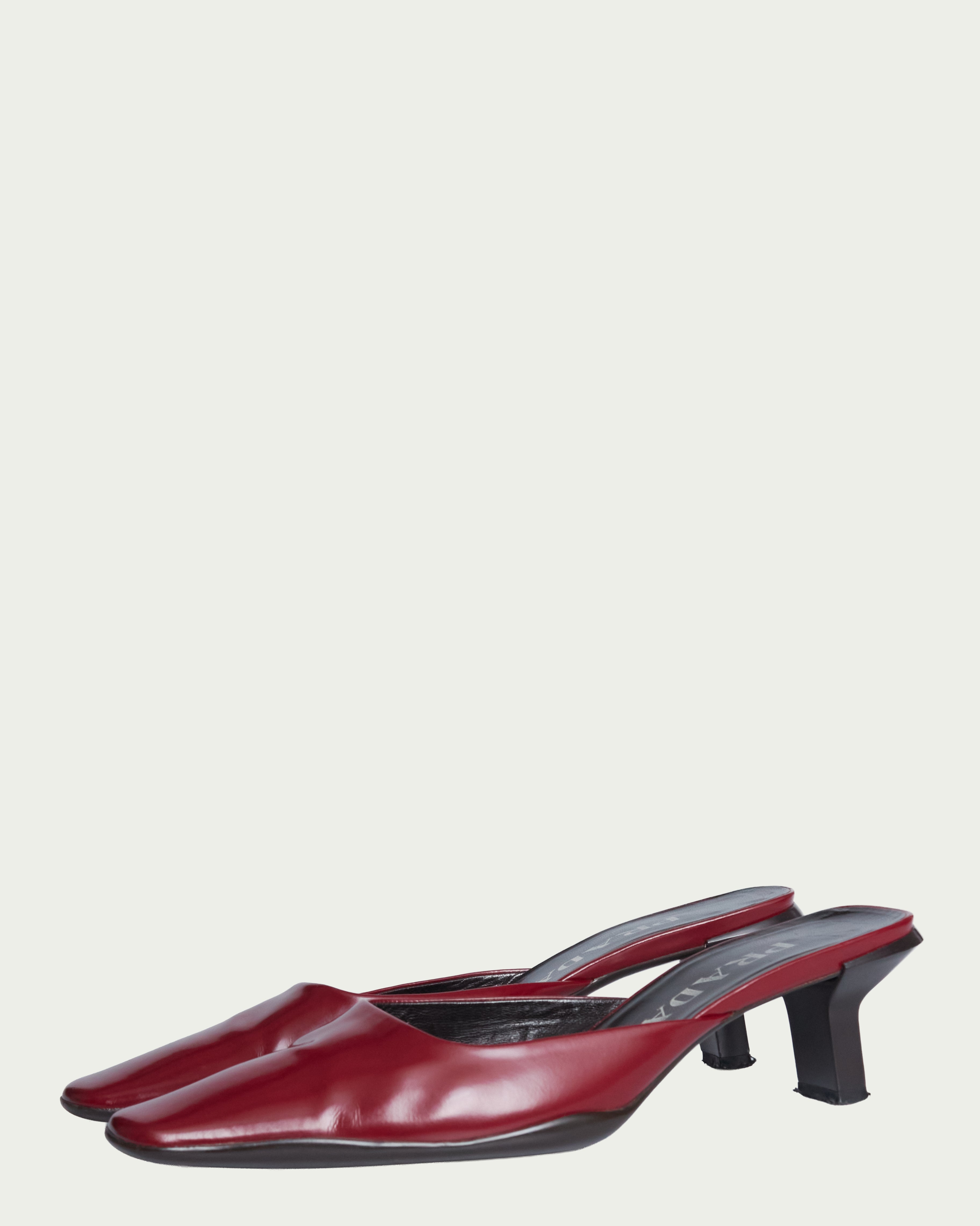 Prada leather mules