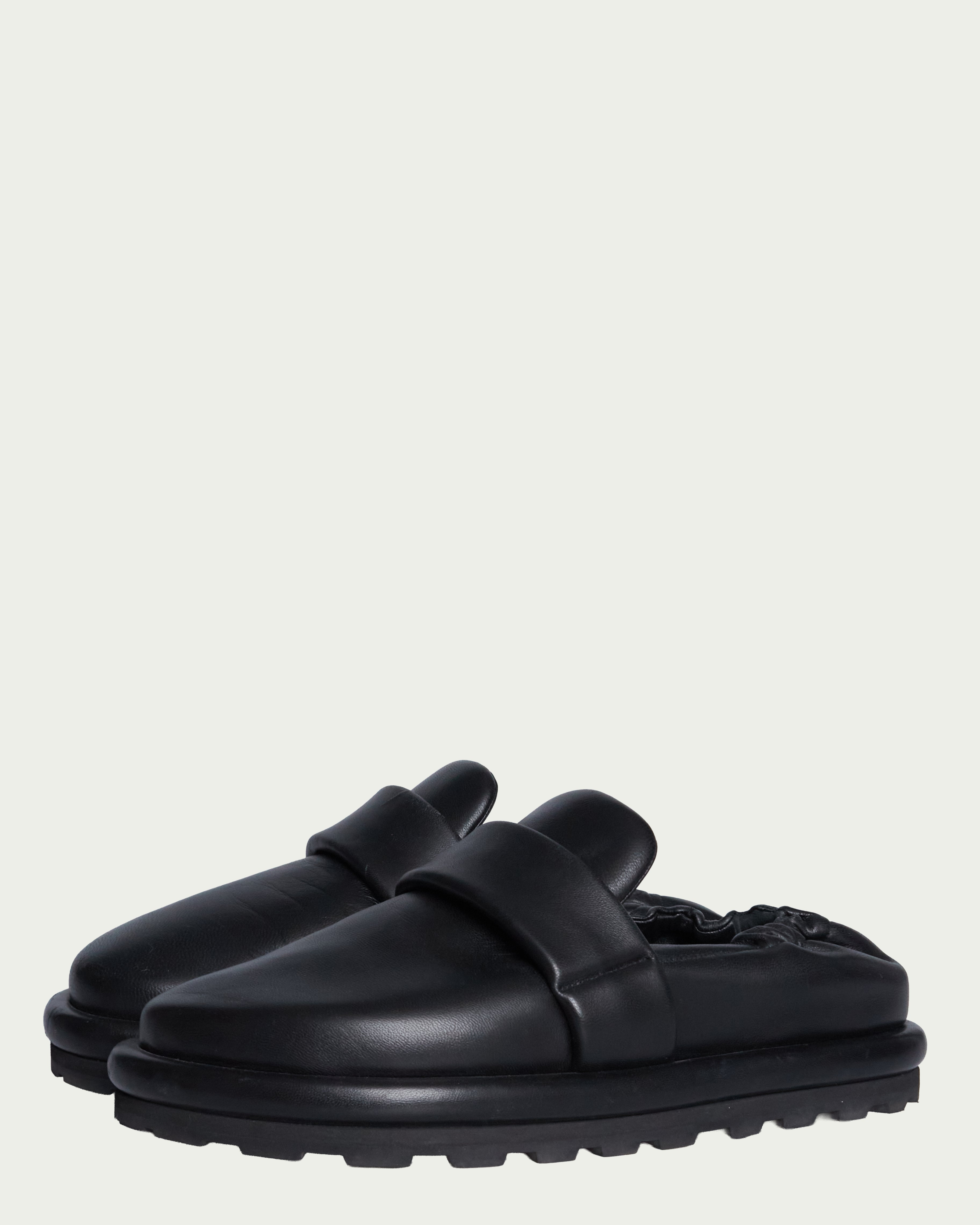 Jil Sander Black Strap Sabot Loafers