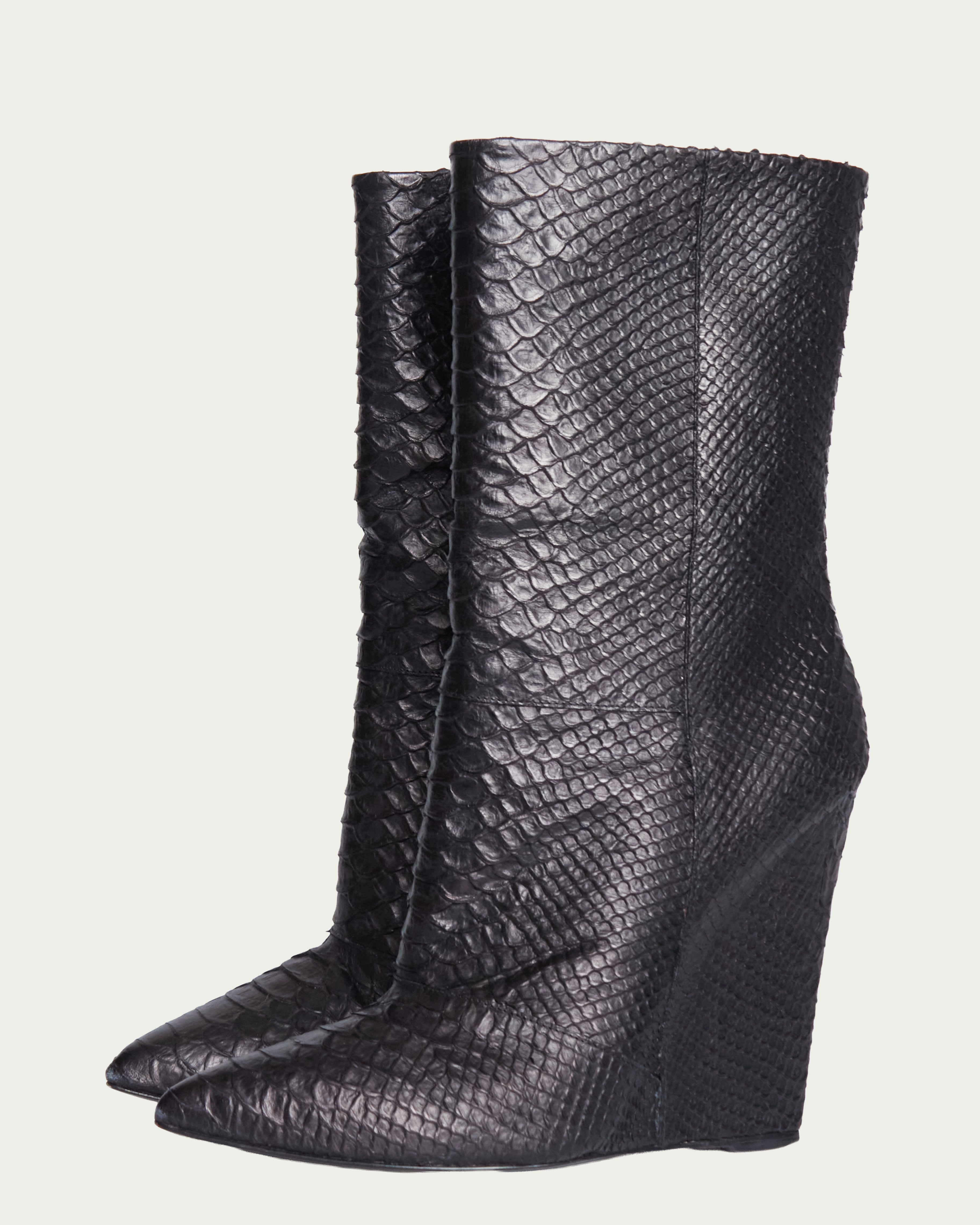 Giuseppe Zanotti python wedge heels