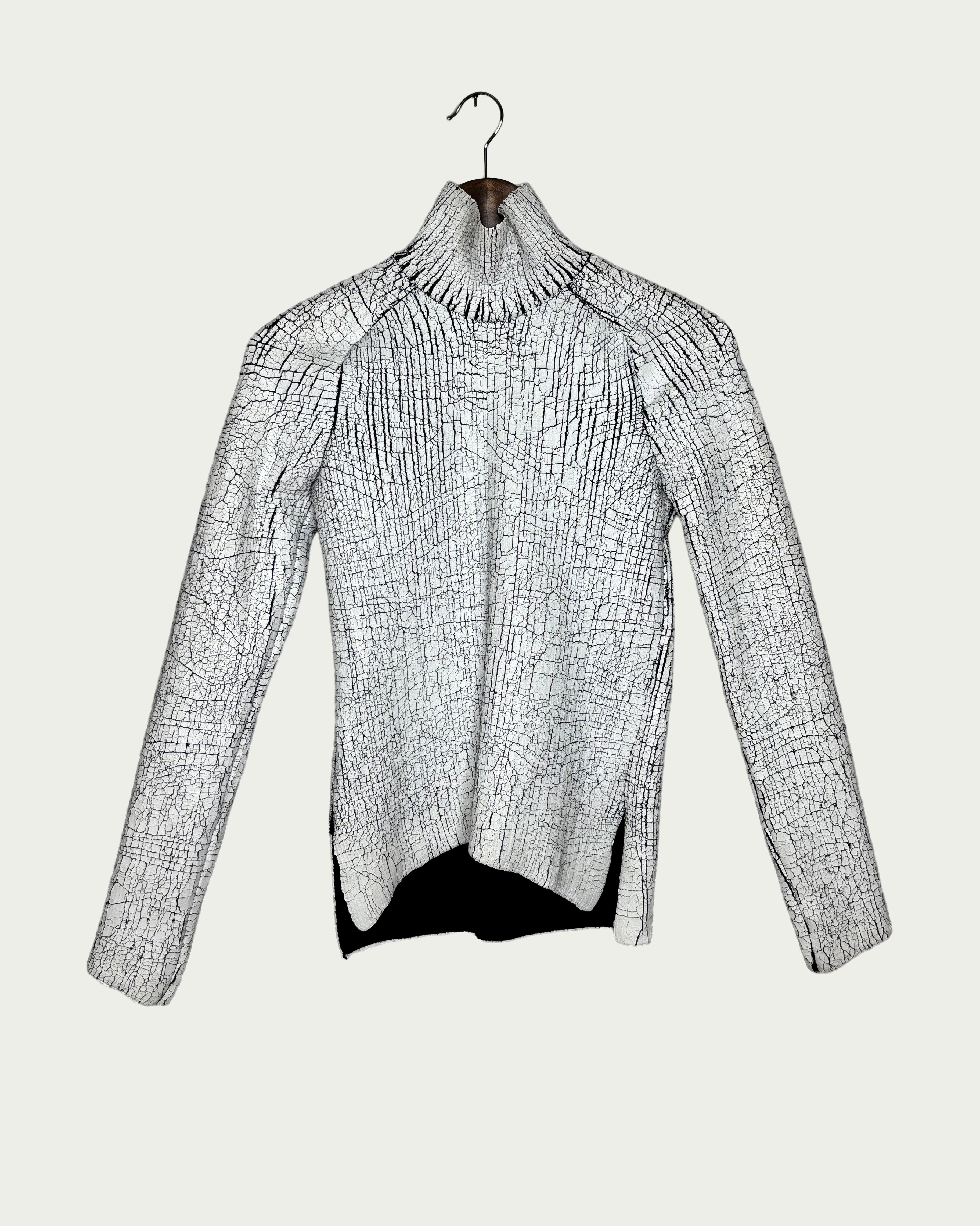 Balenciaga F/W'2013 Cracked Leather Pull-over