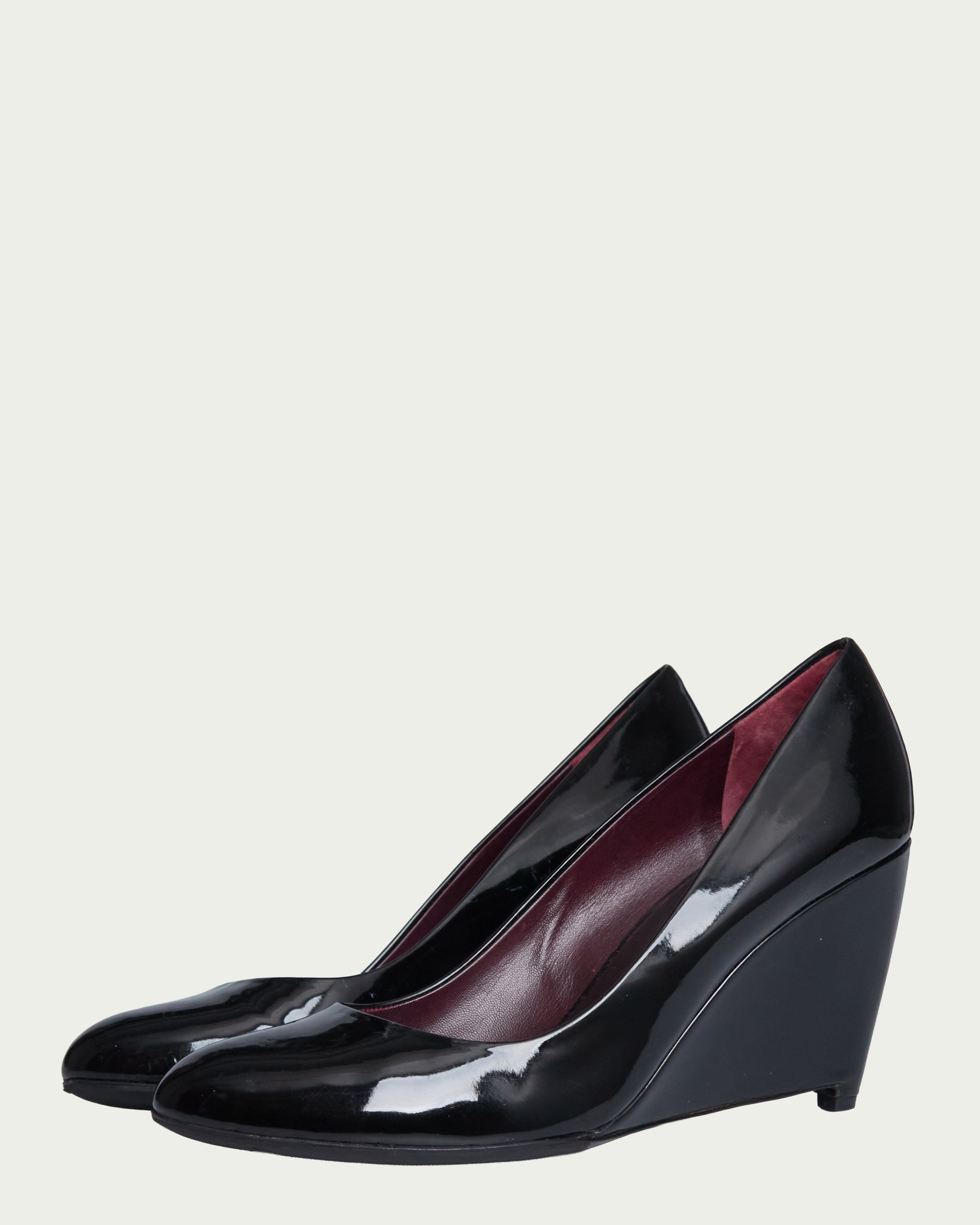 Miu Miu patent leather wedge pumps