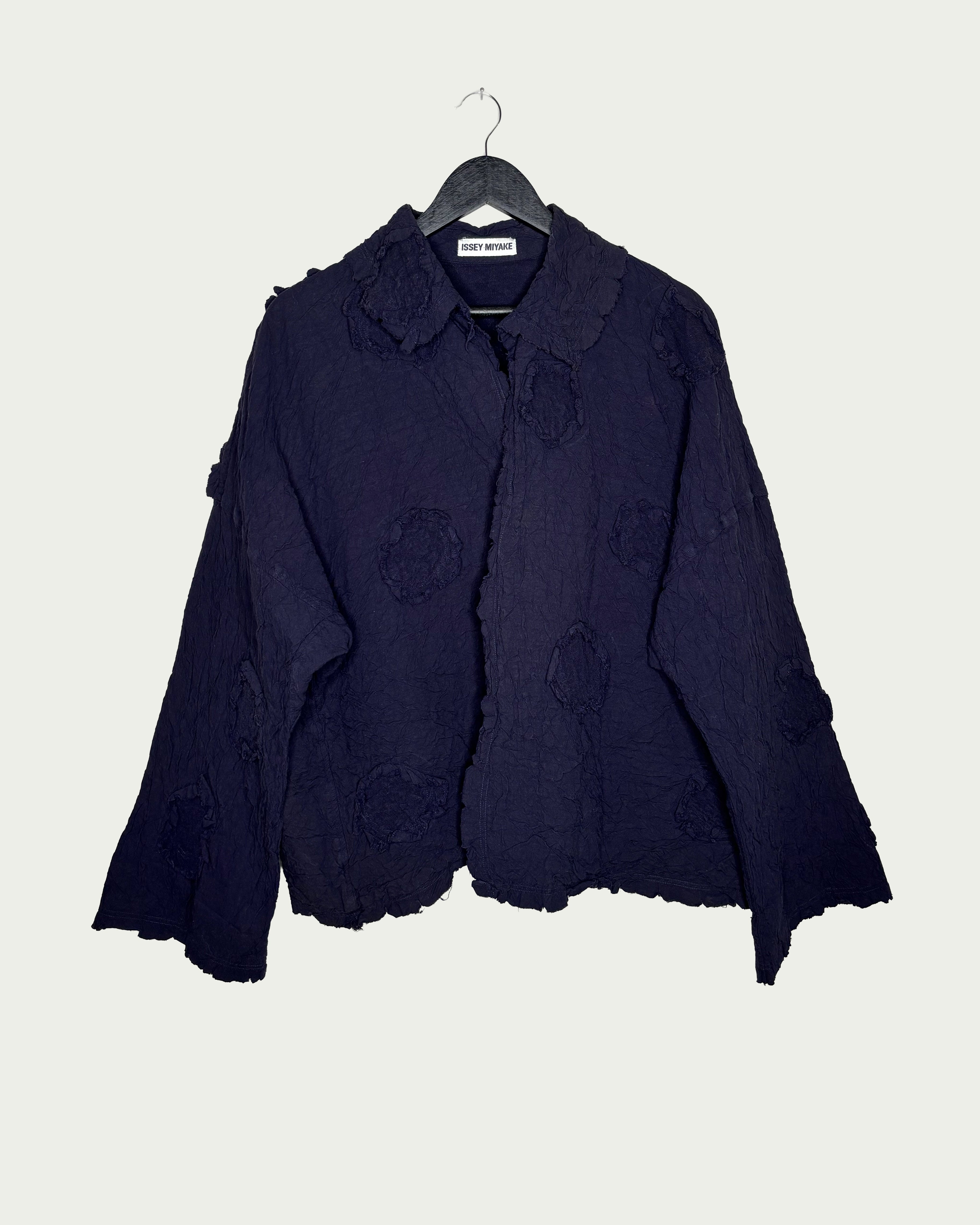 Issey Miyake F/W'1994 Navy Pleated Felted Jacket