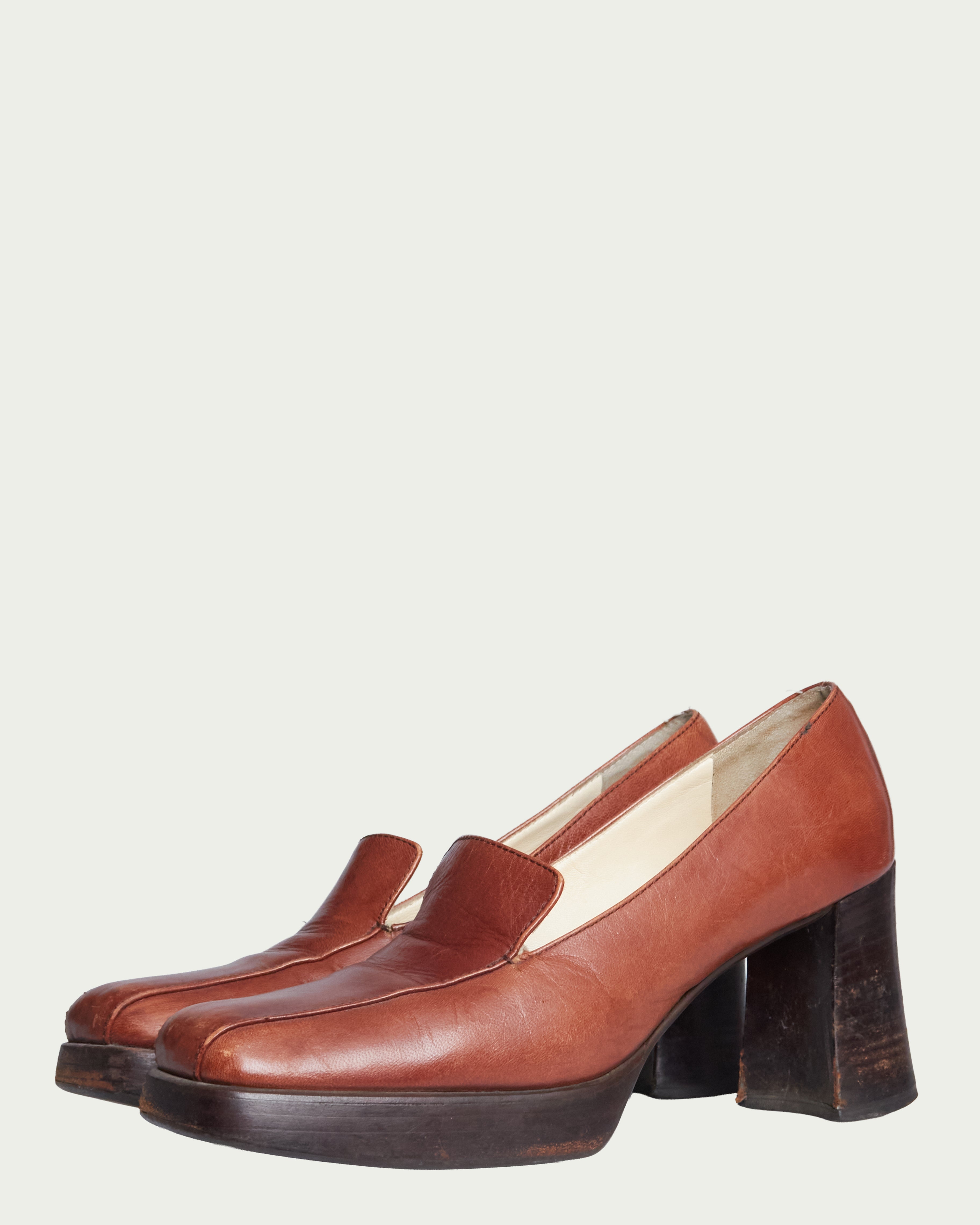 Miu Miu leather penny loafers