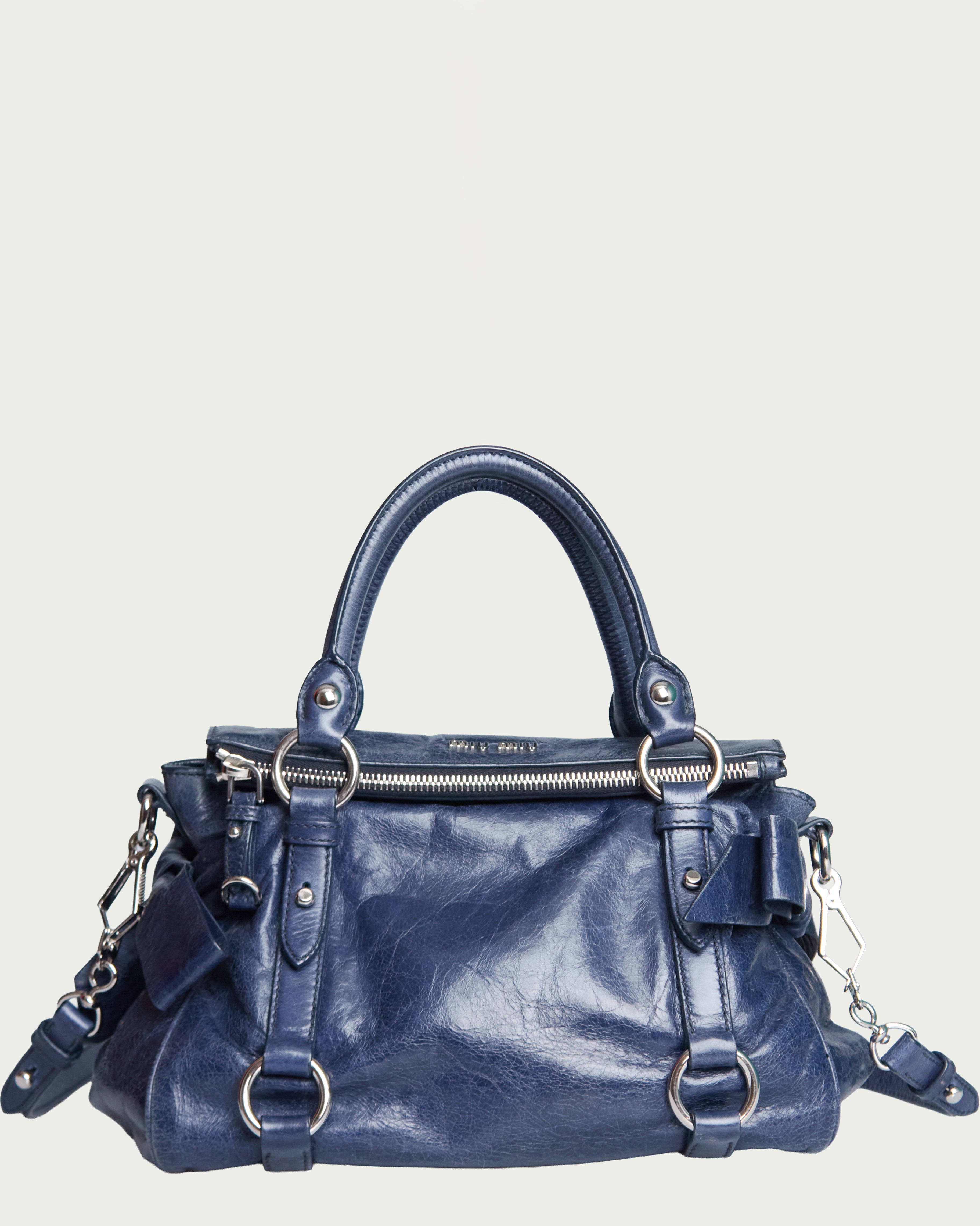 Miu Miu Vitello Lux Bow Mini