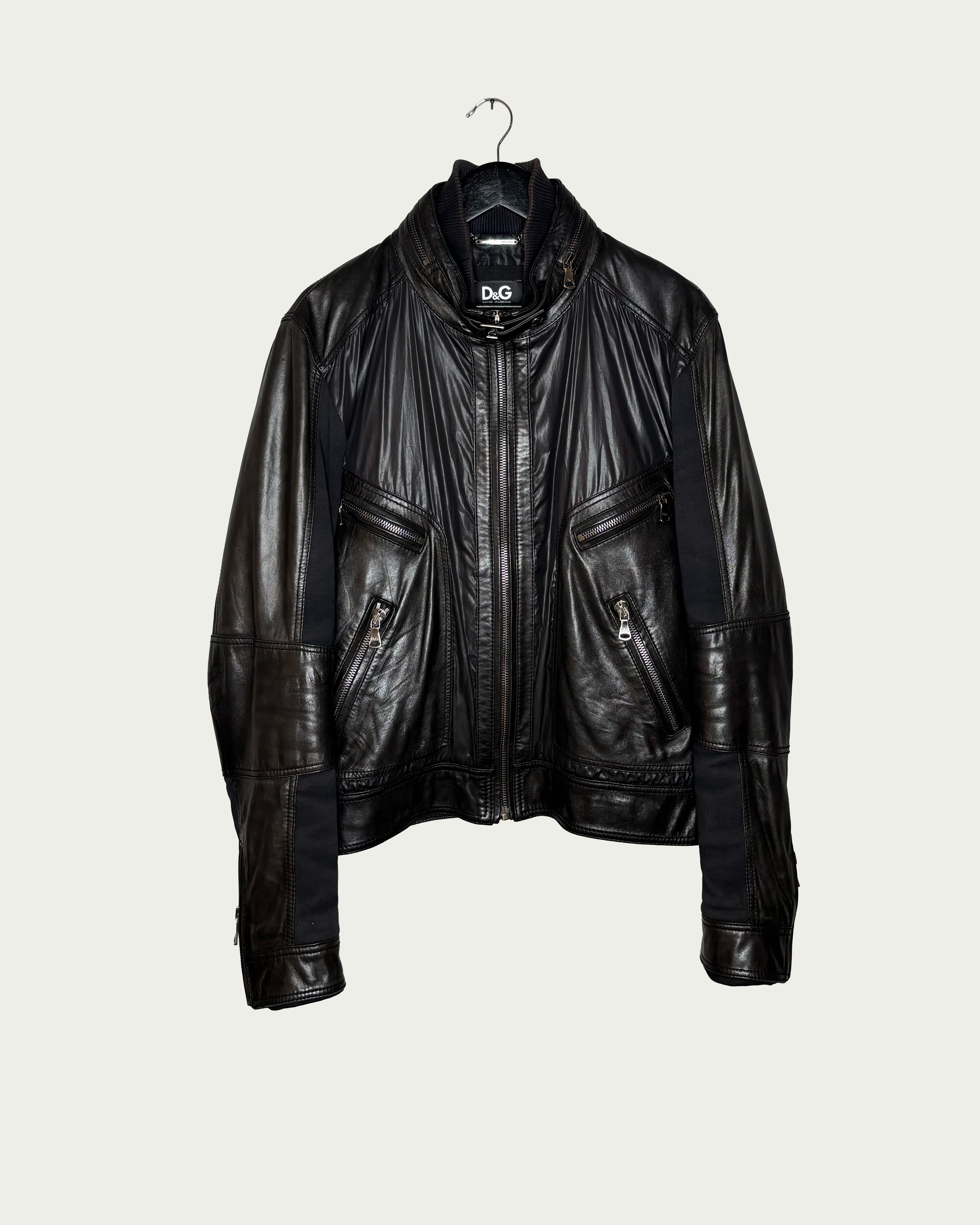 Dolce & Gabbana 00s Multi-Zip Leather Jacket